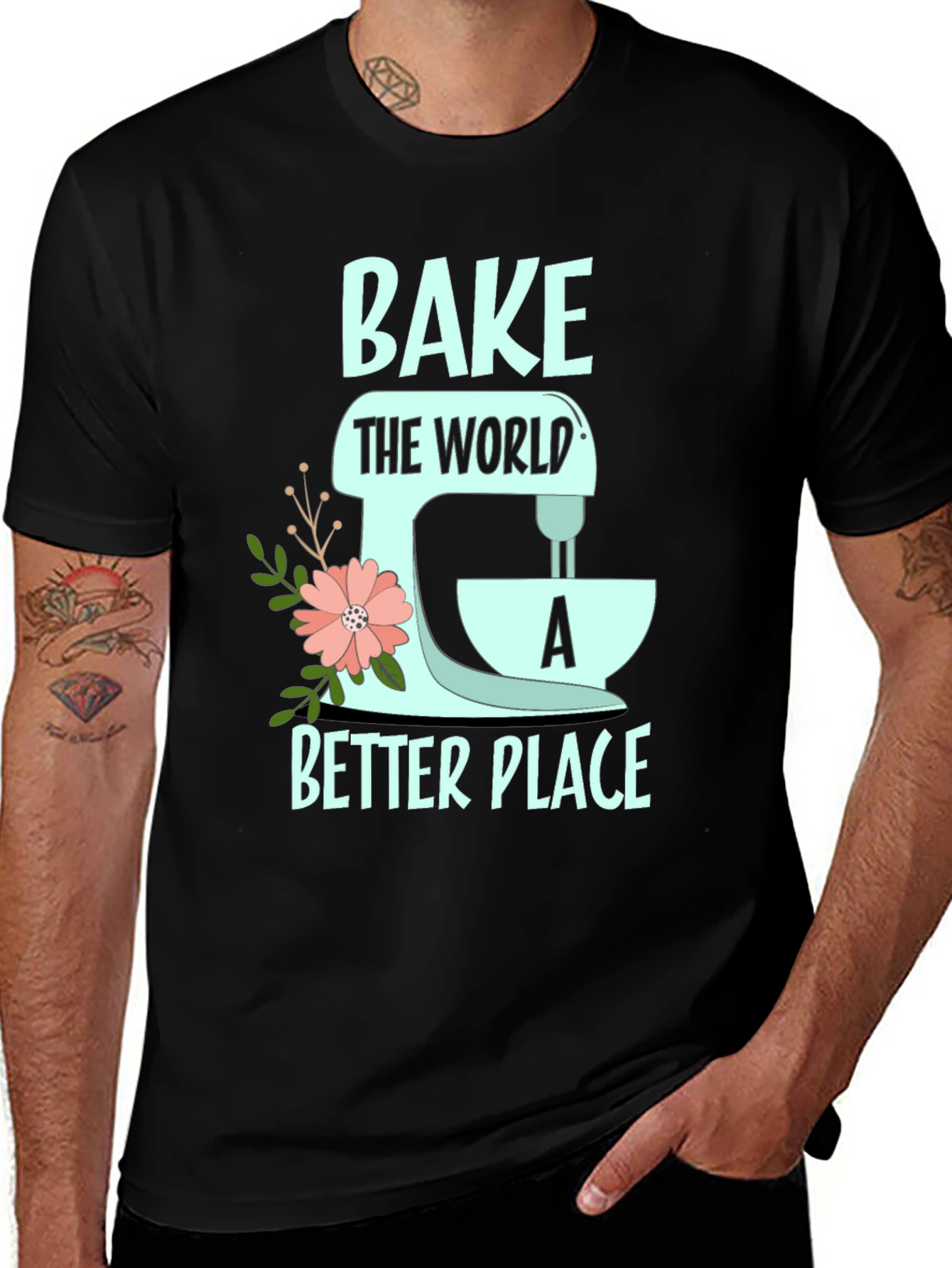 Camiseta Negra Bake the World a Better Place