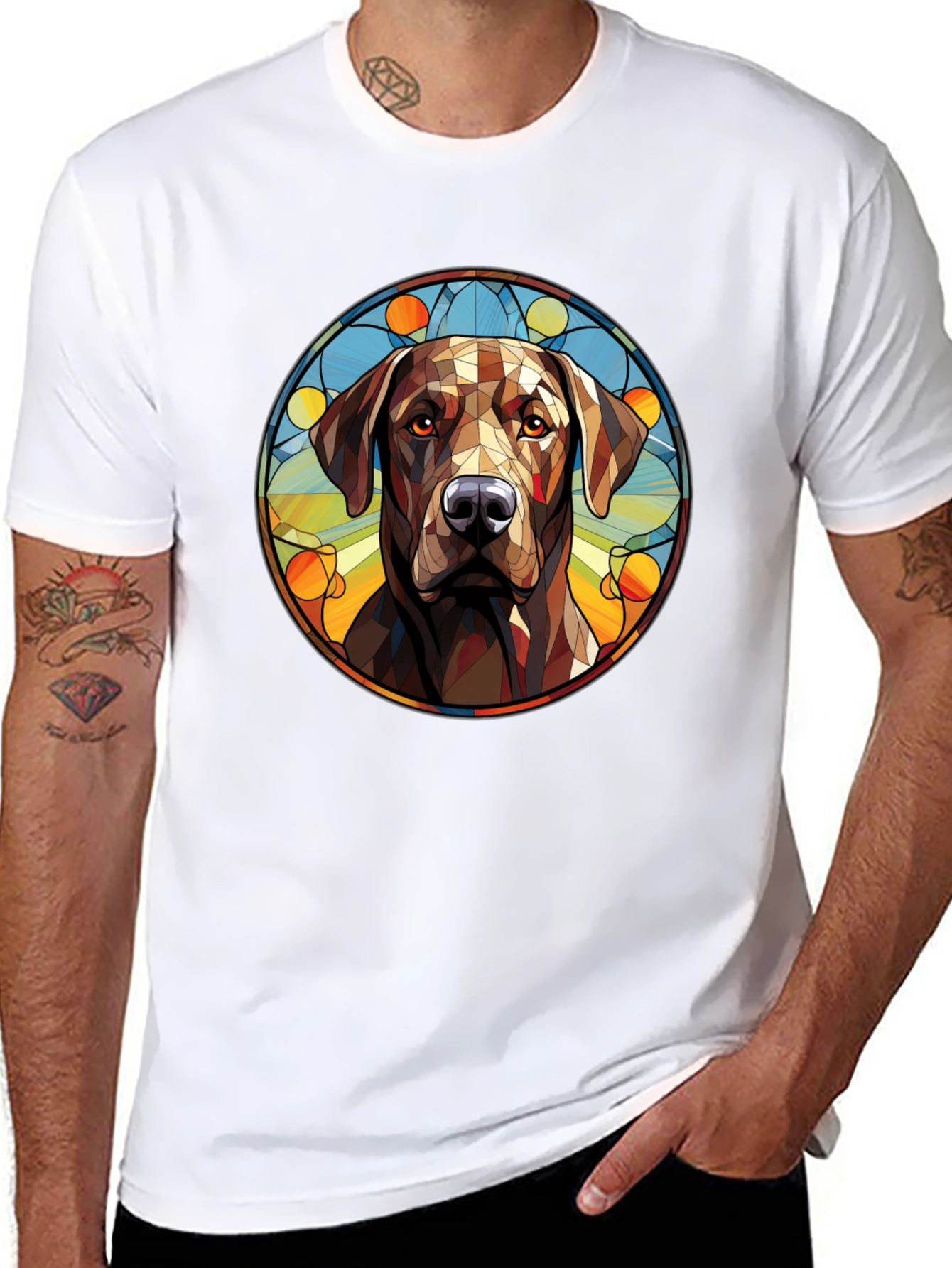 Camiseta Hombre Diseño Perro Labrador