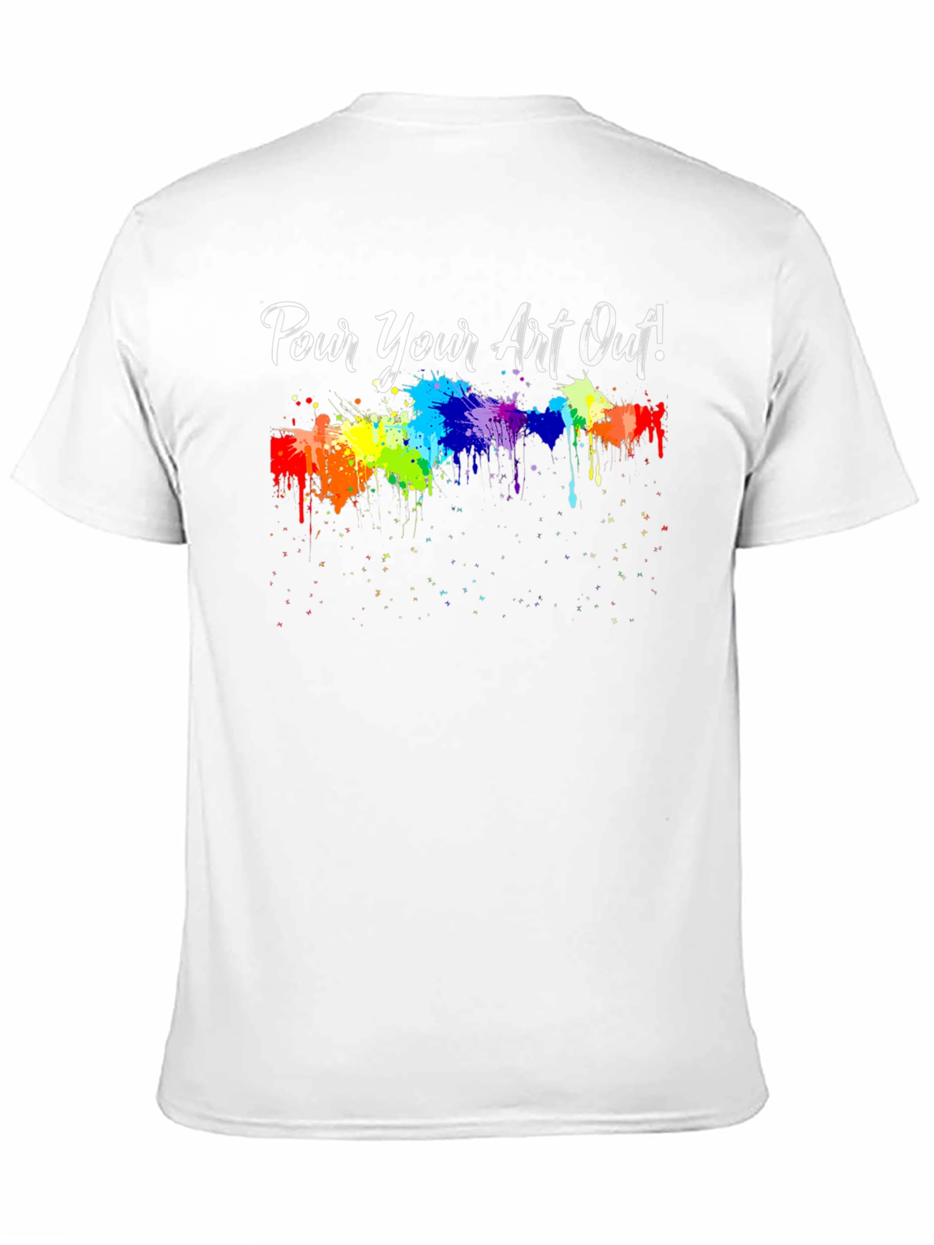 Camiseta Negra ¡Vierte tu Arte! con Diseño de Pintura