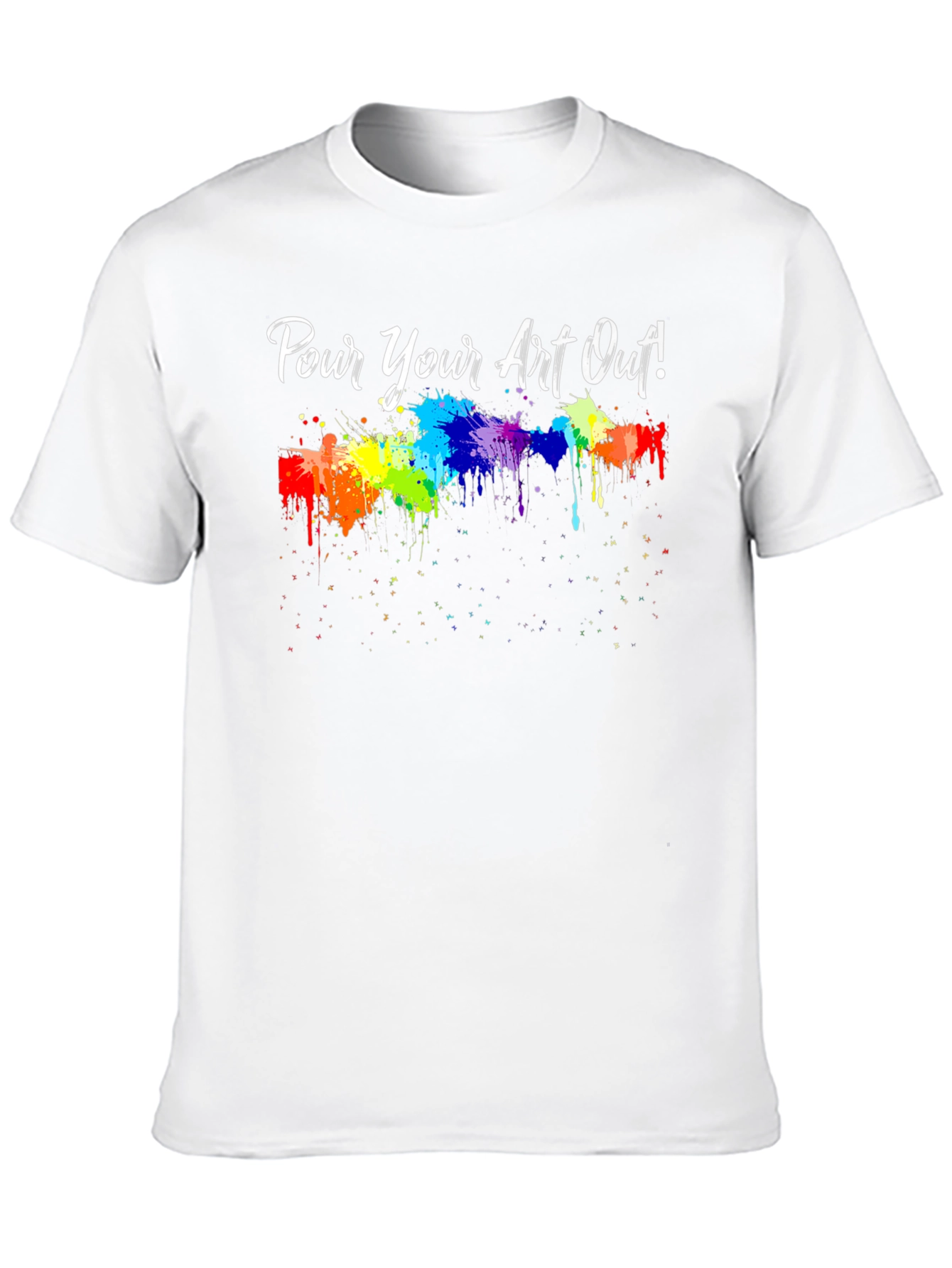 Camiseta Negra ¡Vierte tu Arte! con Diseño de Pintura