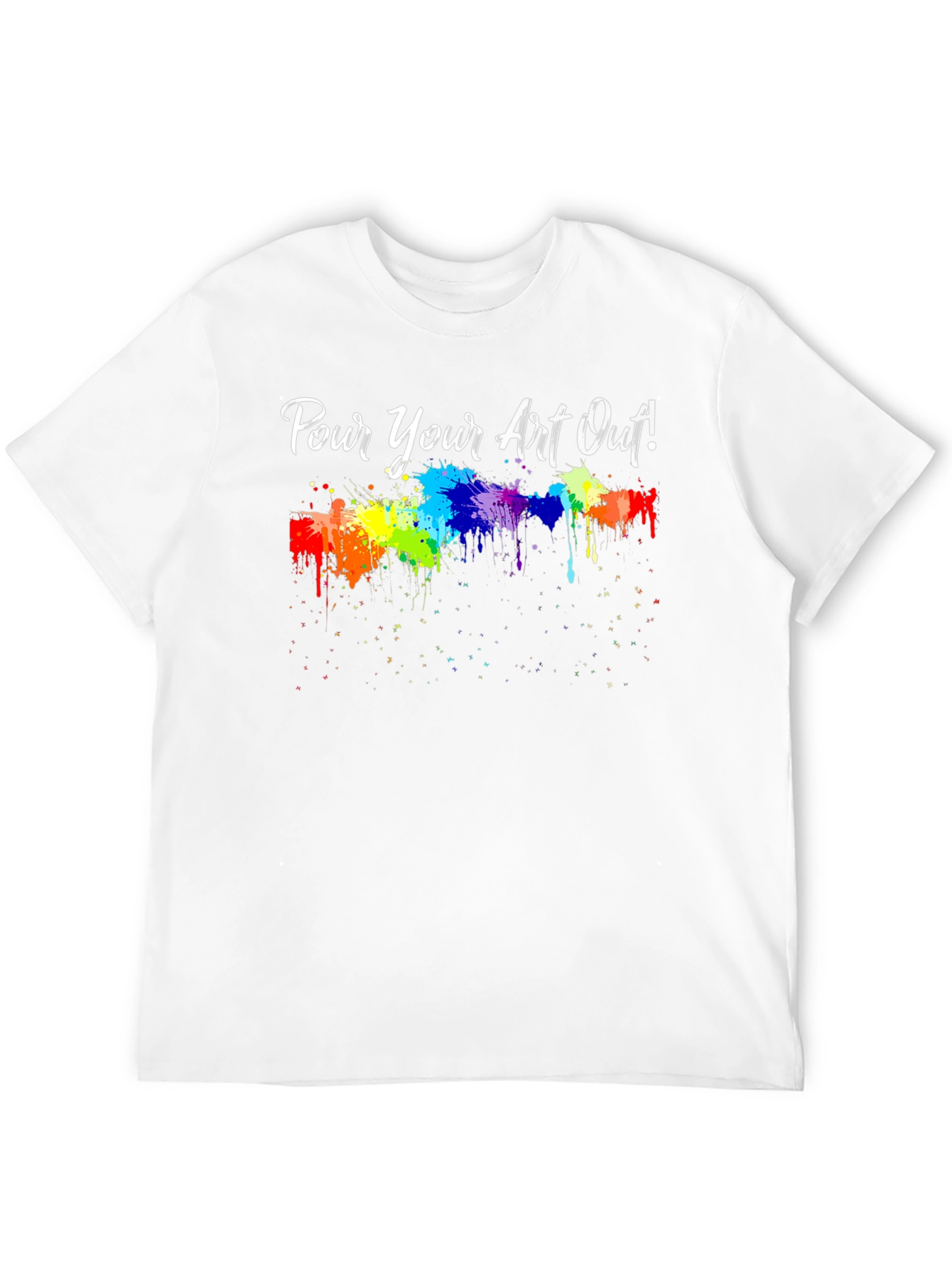 Camiseta Negra ¡Vierte tu Arte! con Diseño de Pintura