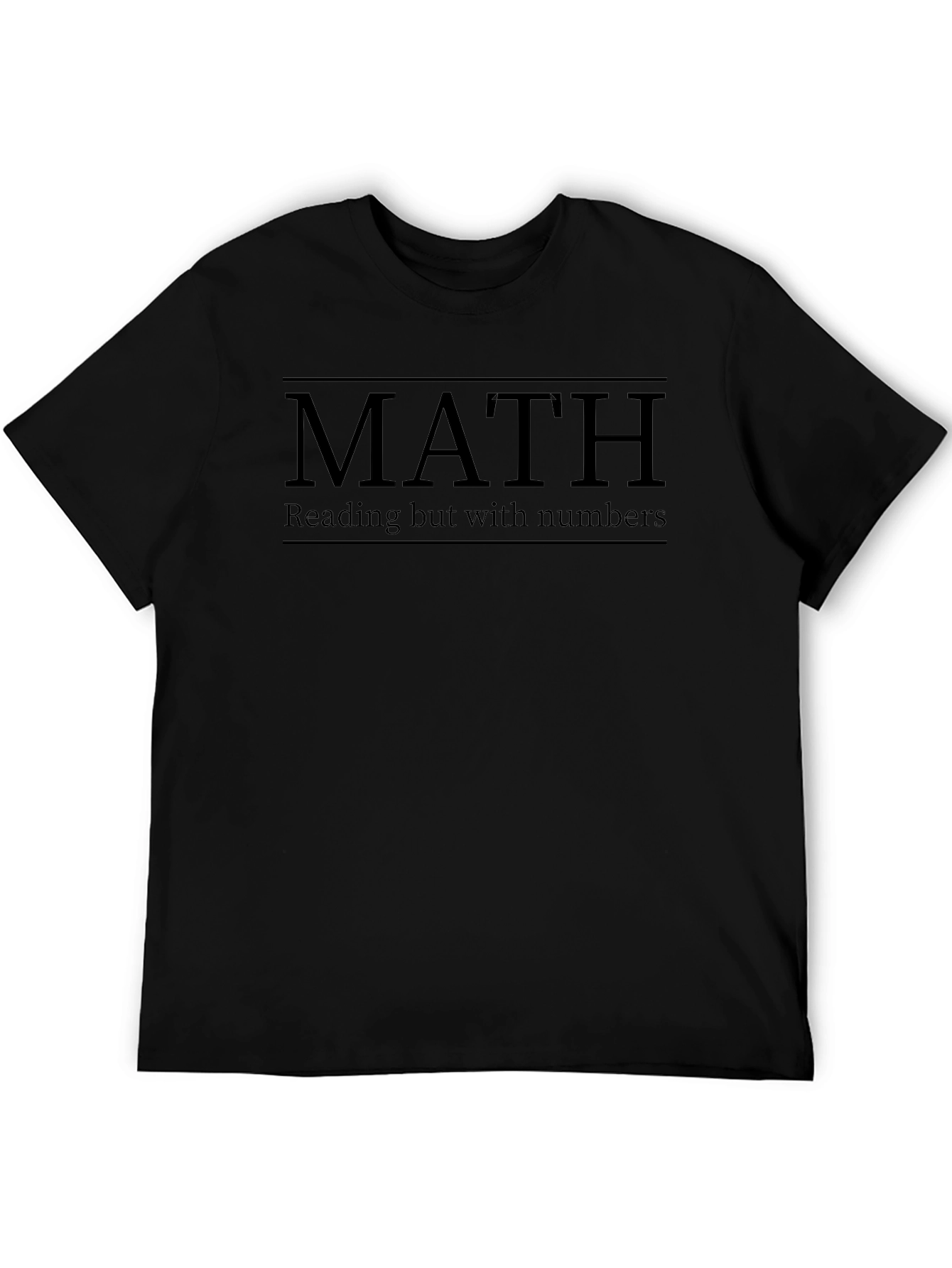 Camiseta Negra: MATH - Lectura con Números