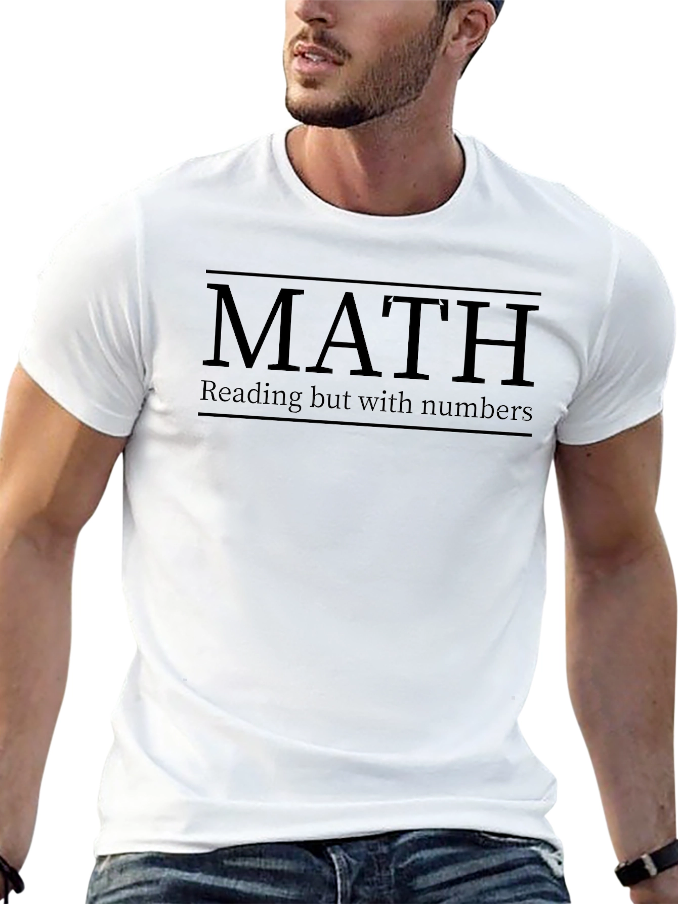 Camiseta Negra: MATH - Lectura con Números