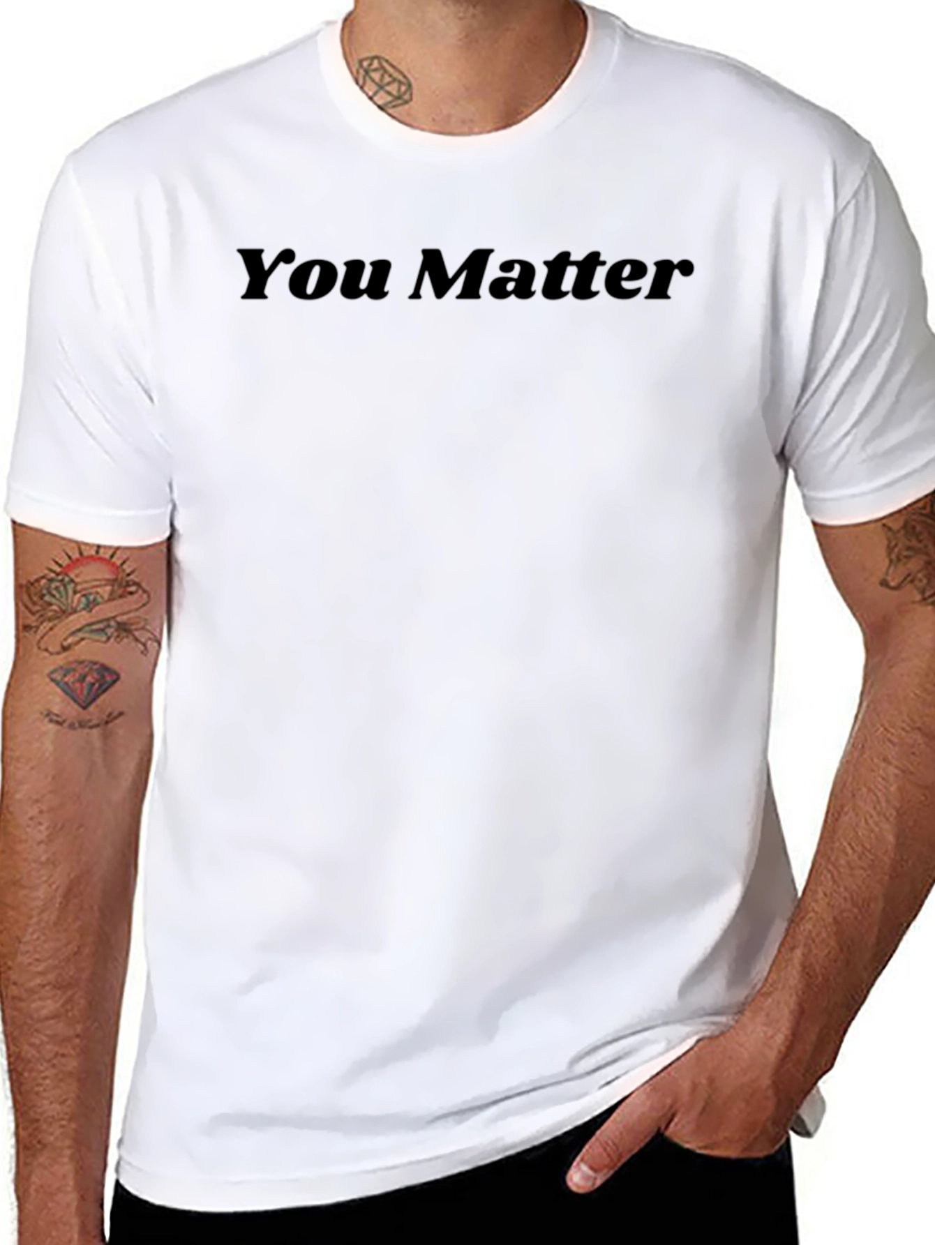 Camiseta Negra You Matter para Hombre