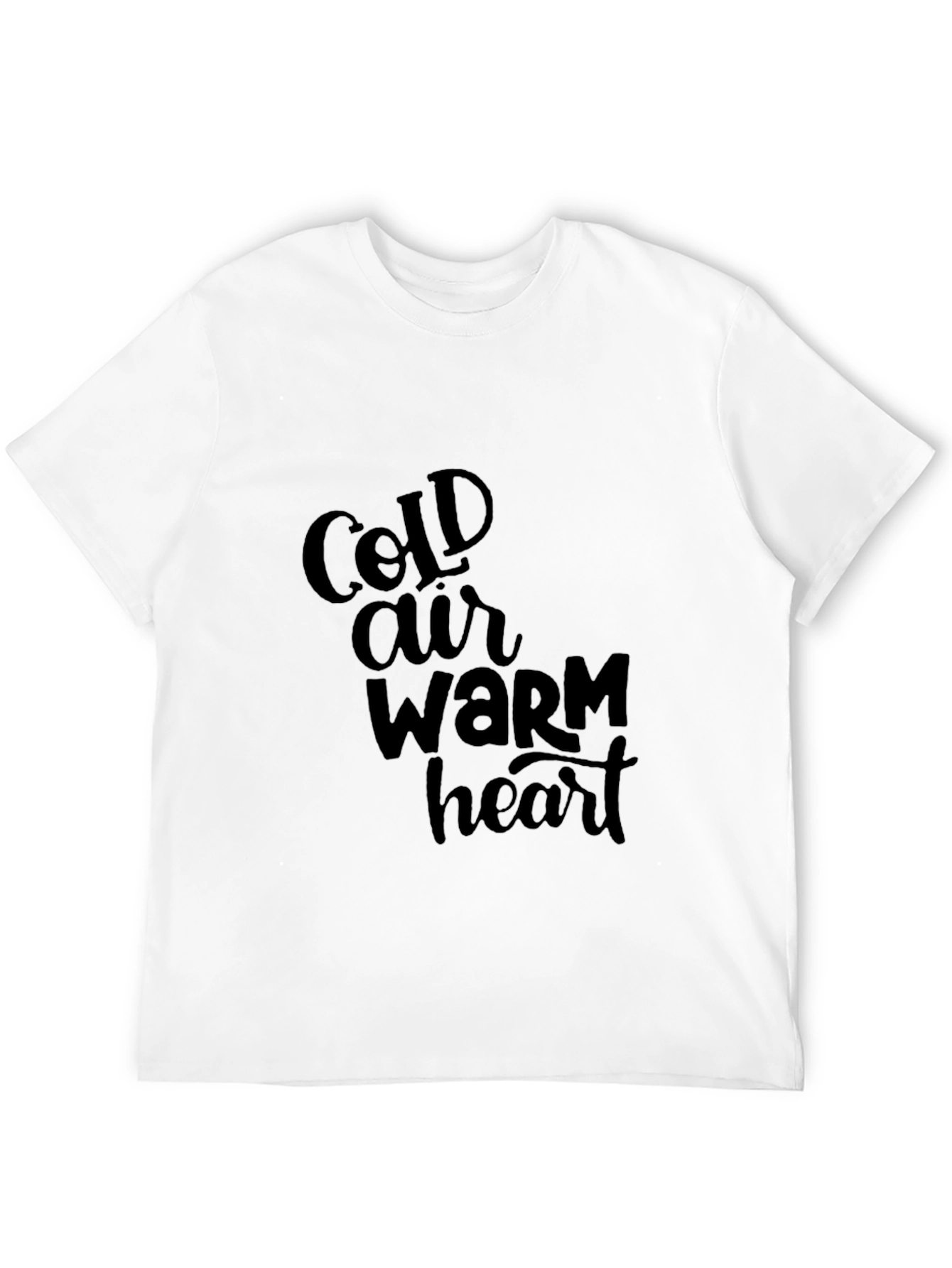 Camiseta Negra Cold Air Warm Heart