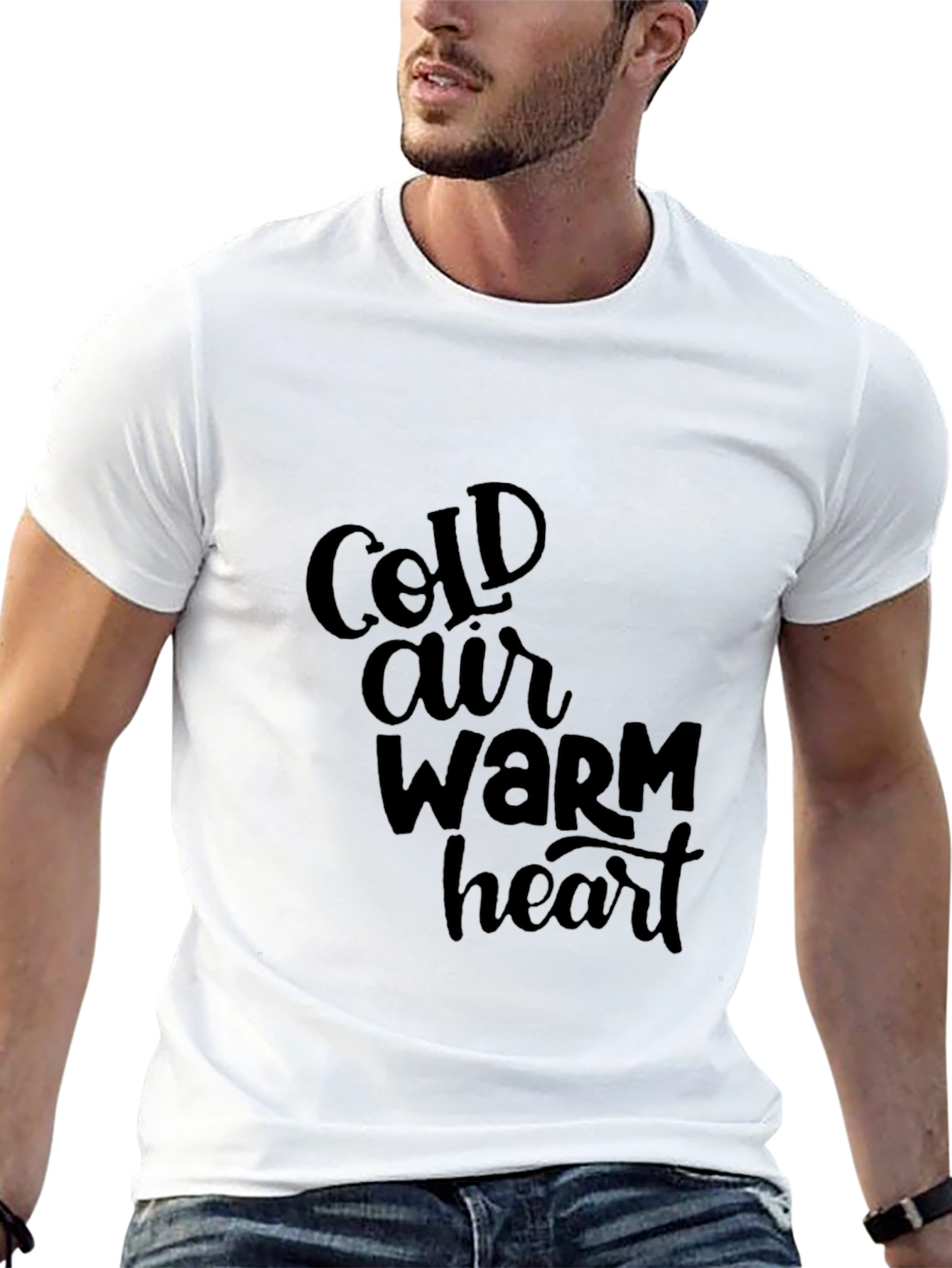 Camiseta Negra Cold Air Warm Heart