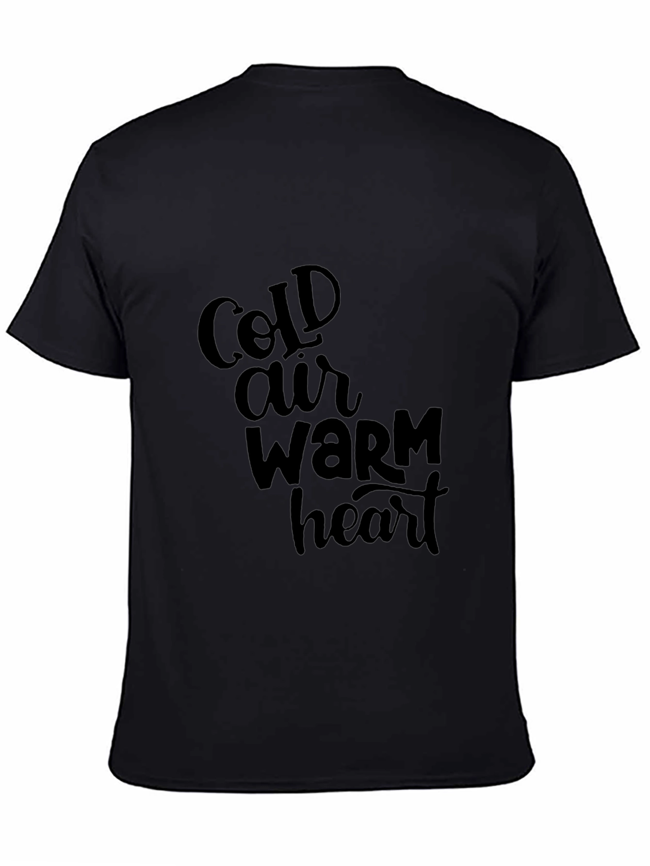 Camiseta Negra Cold Air Warm Heart