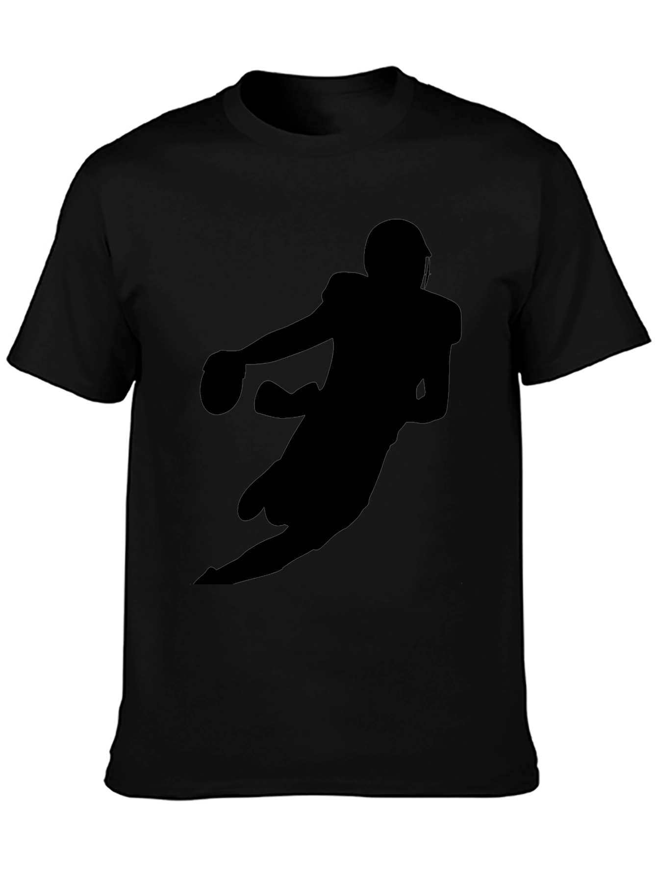 Camiseta Negra Silueta Jugador Fútbol Americano