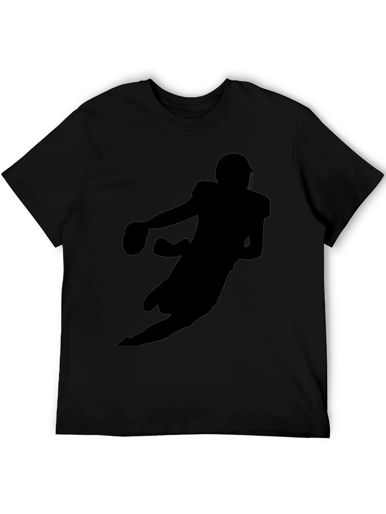 Camiseta Negra Silueta Jugador Fútbol Americano