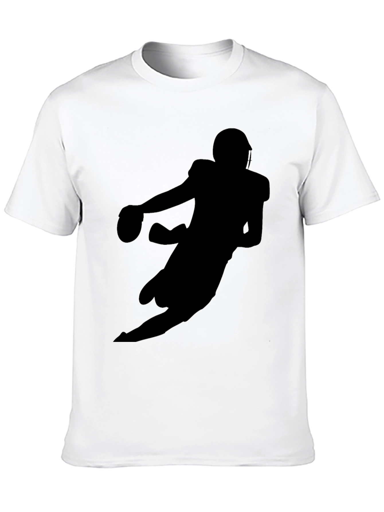 Camiseta Negra Silueta Jugador Fútbol Americano