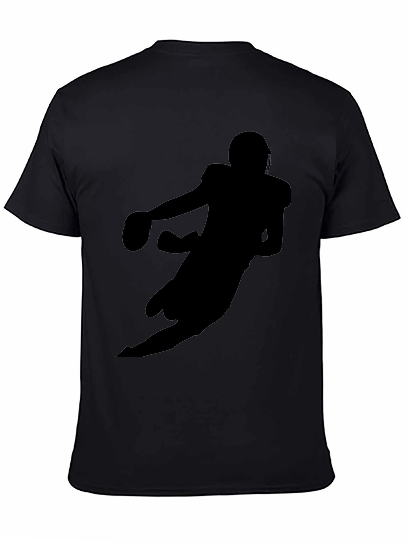 Camiseta Negra Silueta Jugador Fútbol Americano