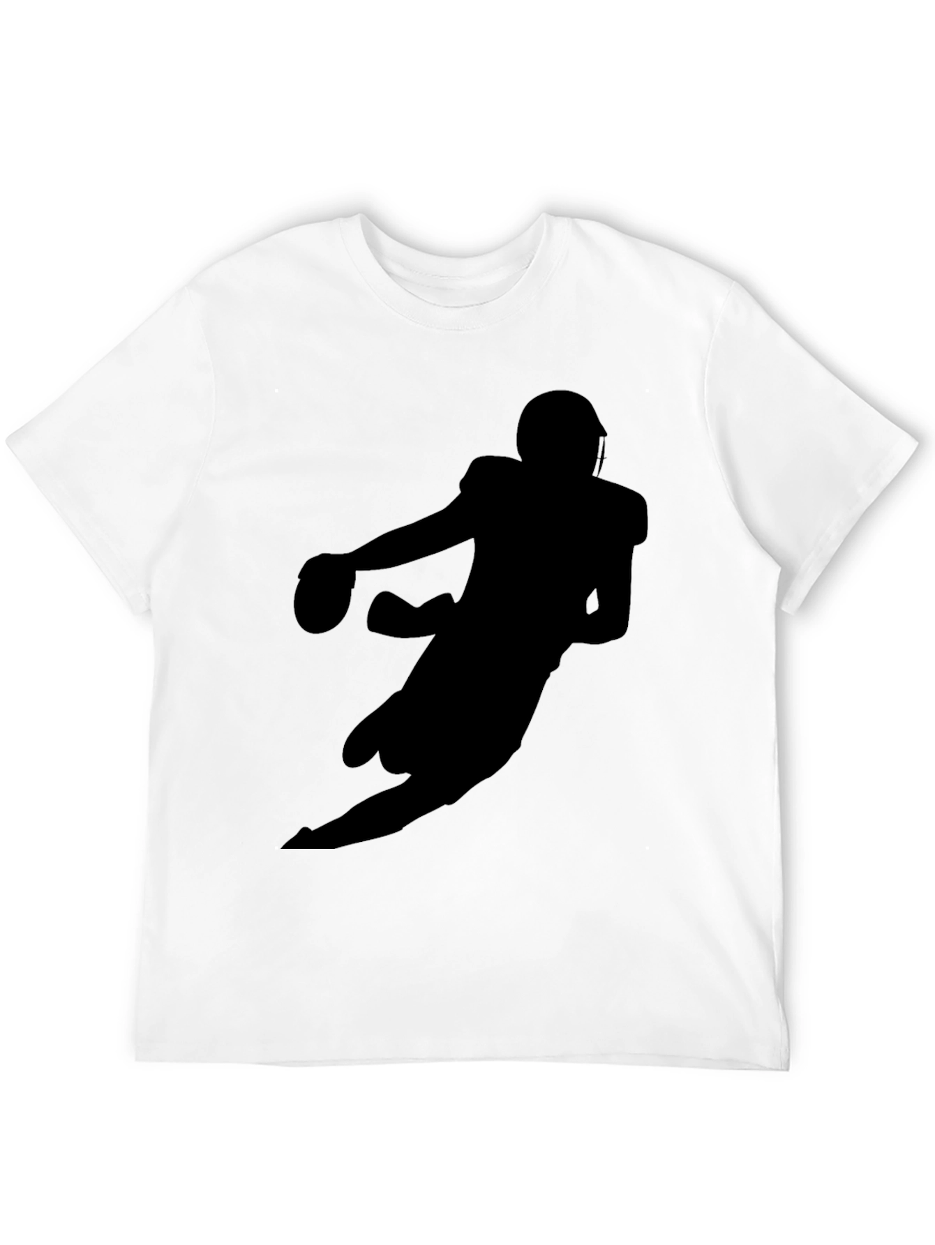 Camiseta Negra Silueta Jugador Fútbol Americano