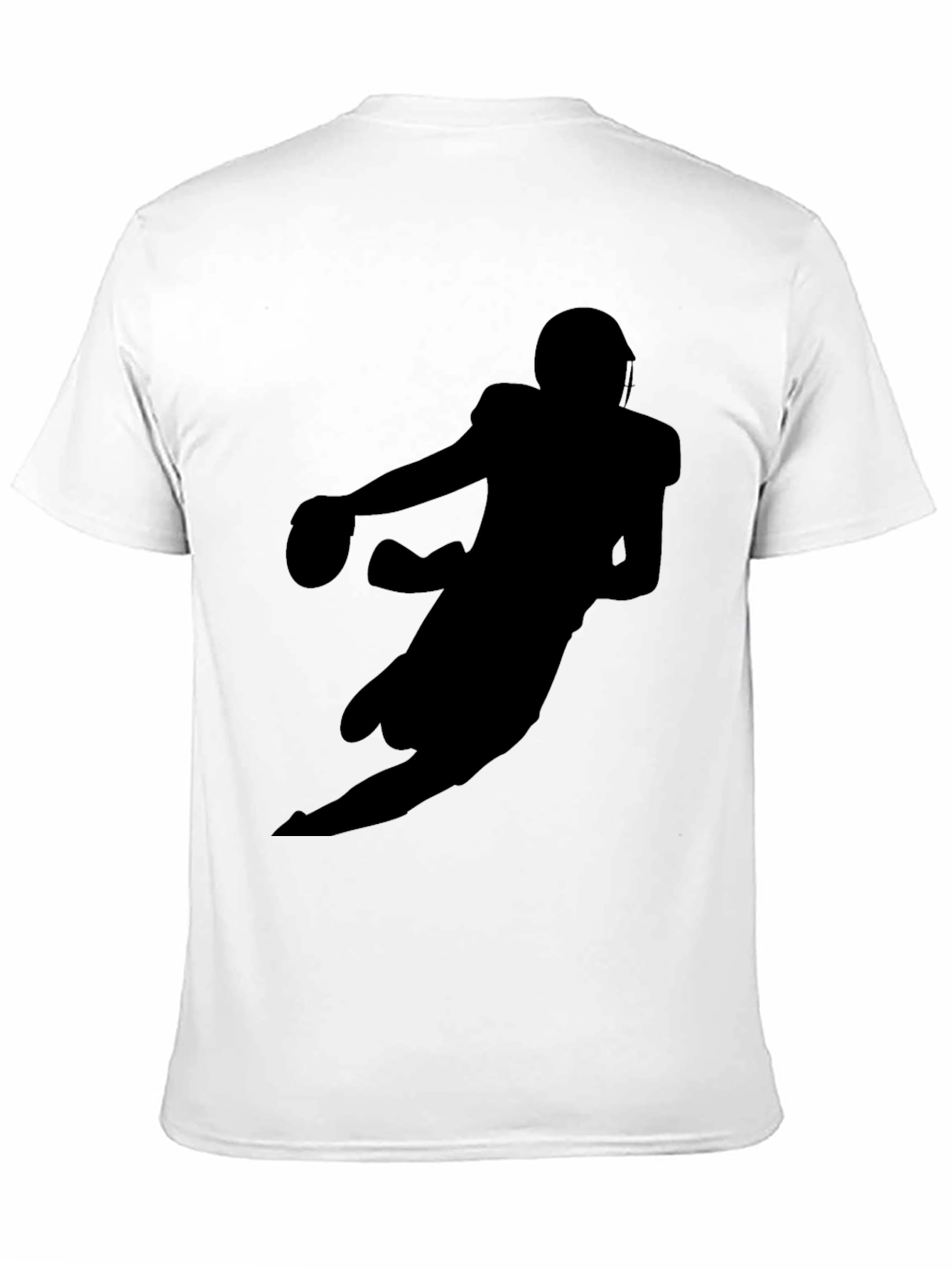 Camiseta Negra Silueta Jugador Fútbol Americano