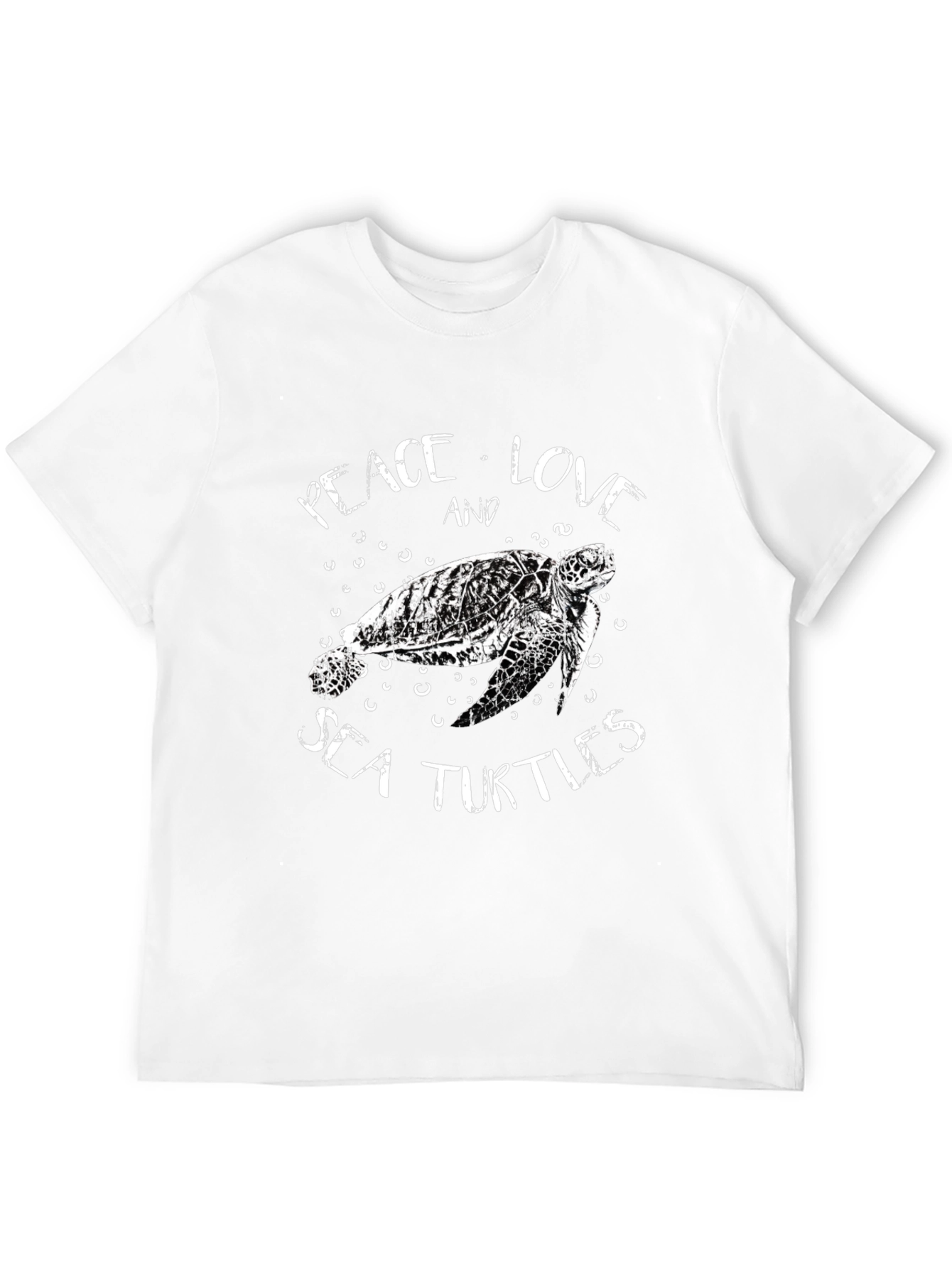 Camiseta Negra con Diseño de Tortuga Marina