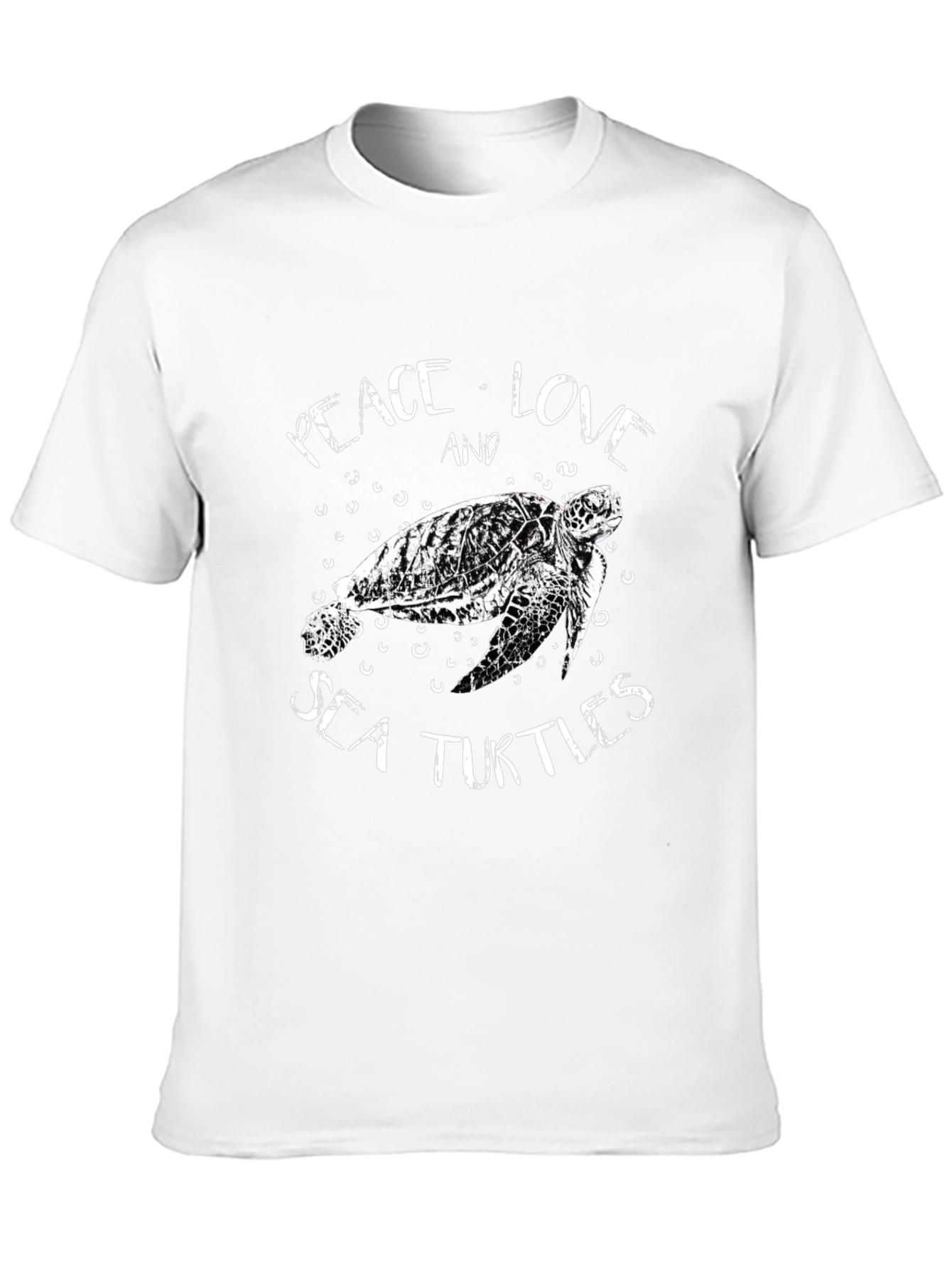 Camiseta Negra con Diseño de Tortuga Marina
