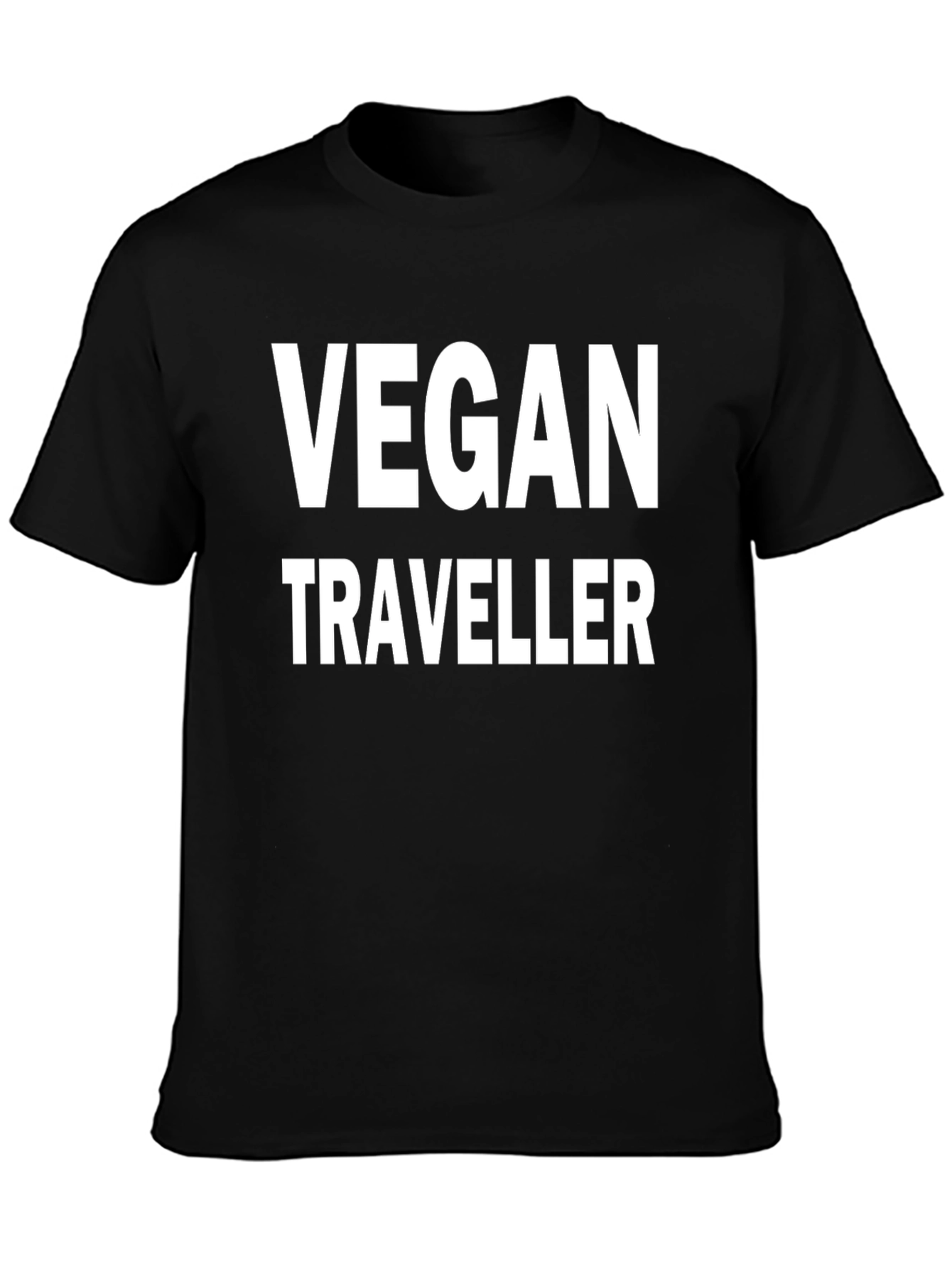 Camiseta Negra Vegana de Viajero