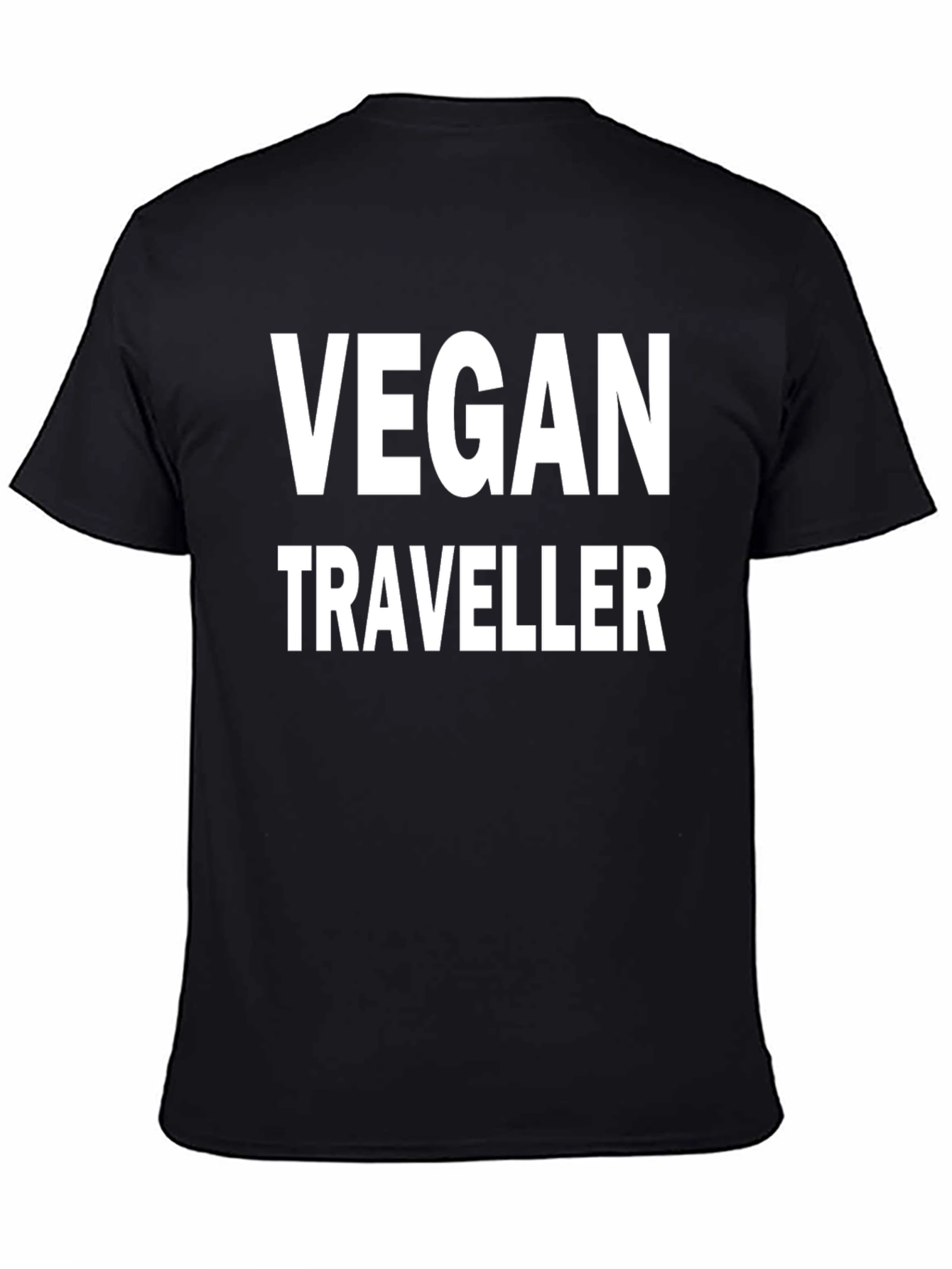 Camiseta Negra Vegana de Viajero