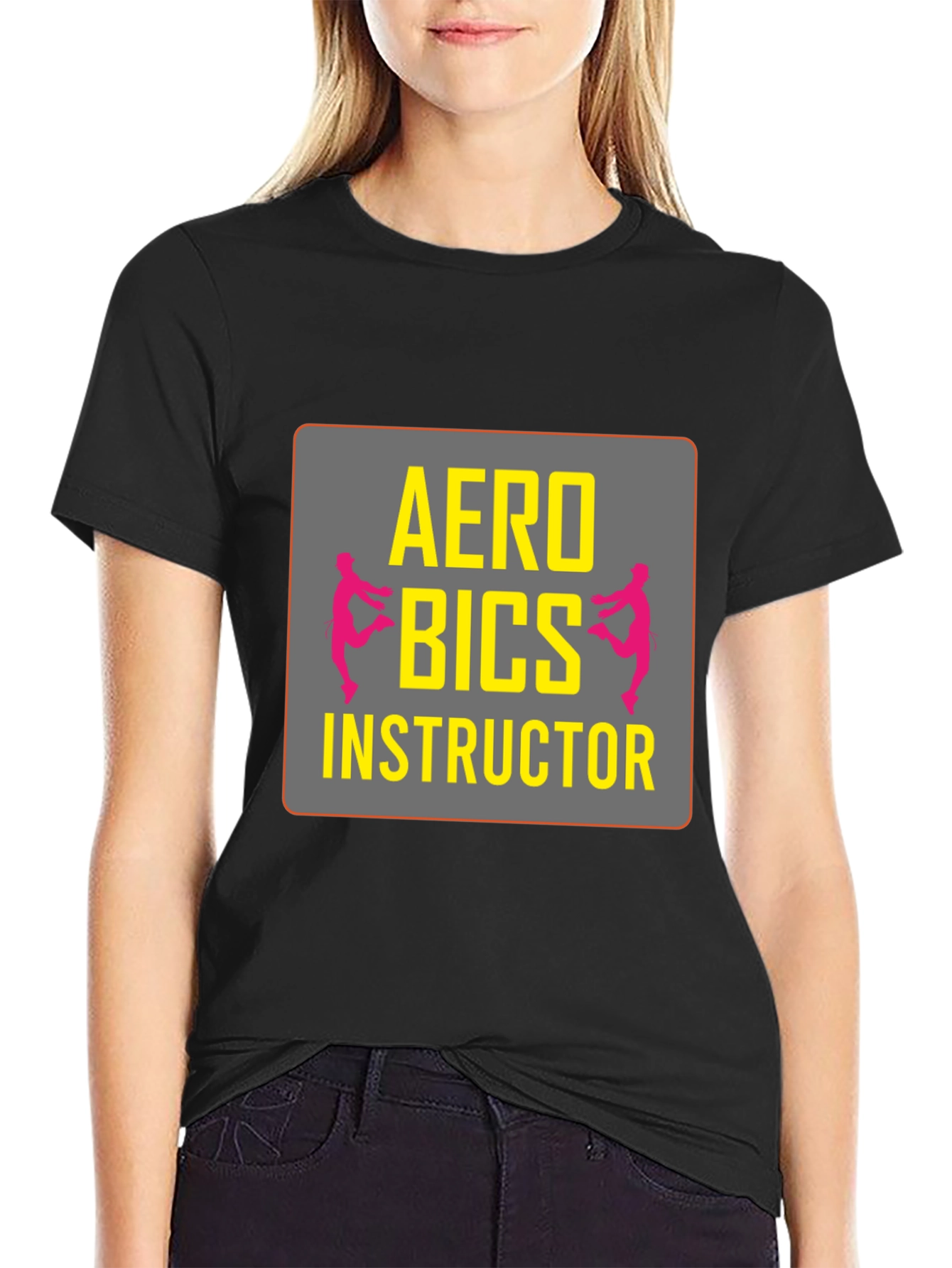 Camiseta Negra Instructor de Aeróbicos