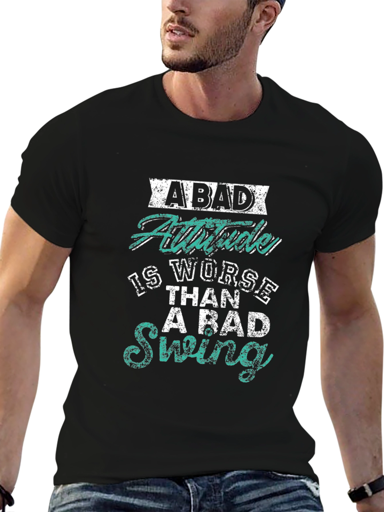 Camiseta Negra con Estampado: Actitud vs. Swing