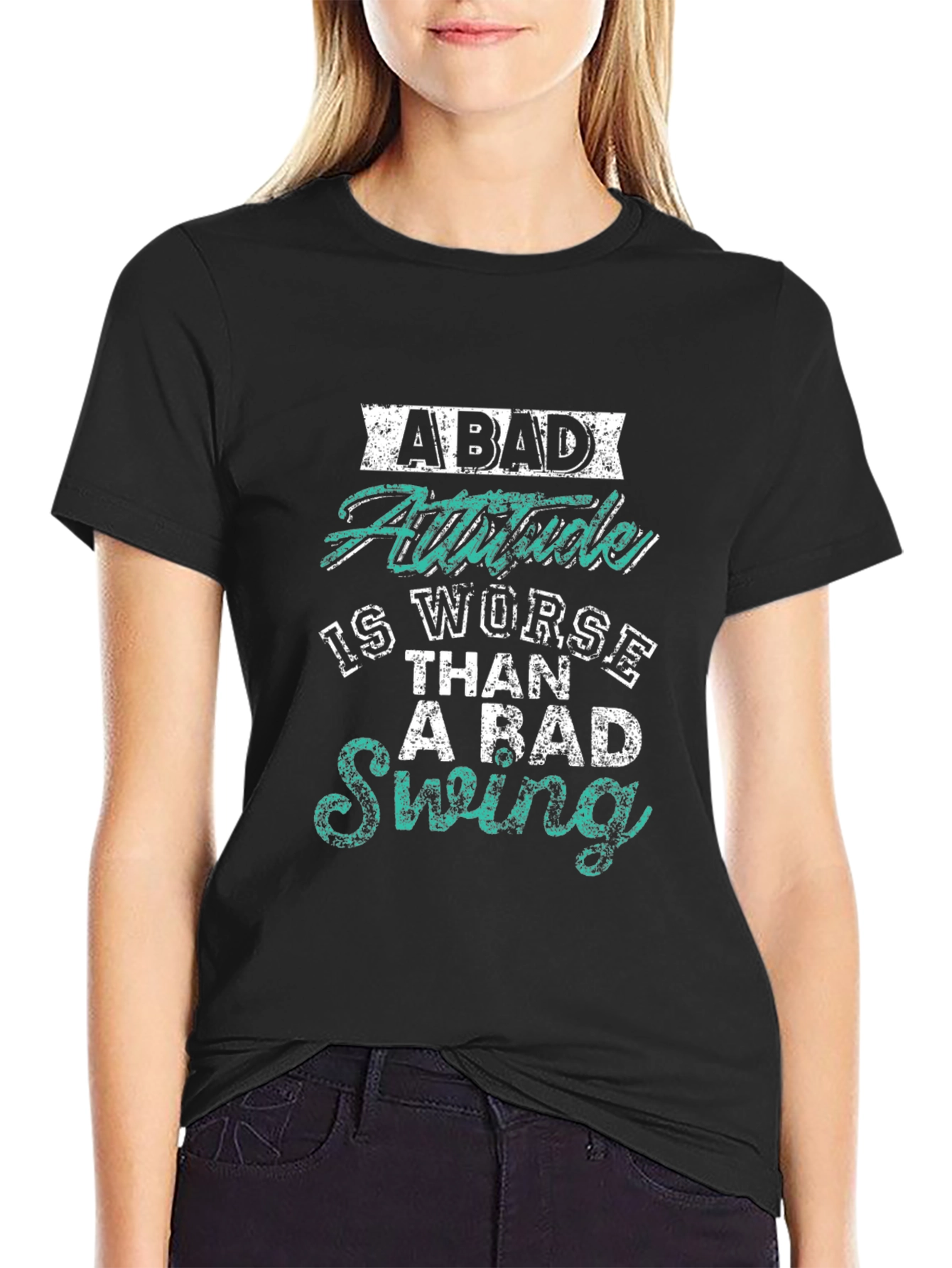 Camiseta Negra con Estampado: Actitud vs. Swing