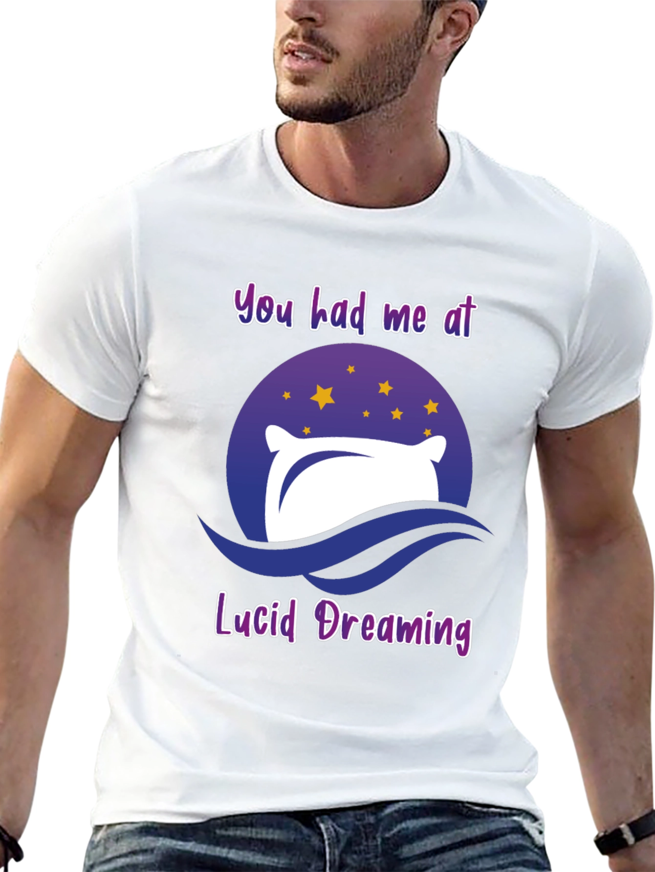 Camiseta Negra Sueño Lúcido con Diseño Original