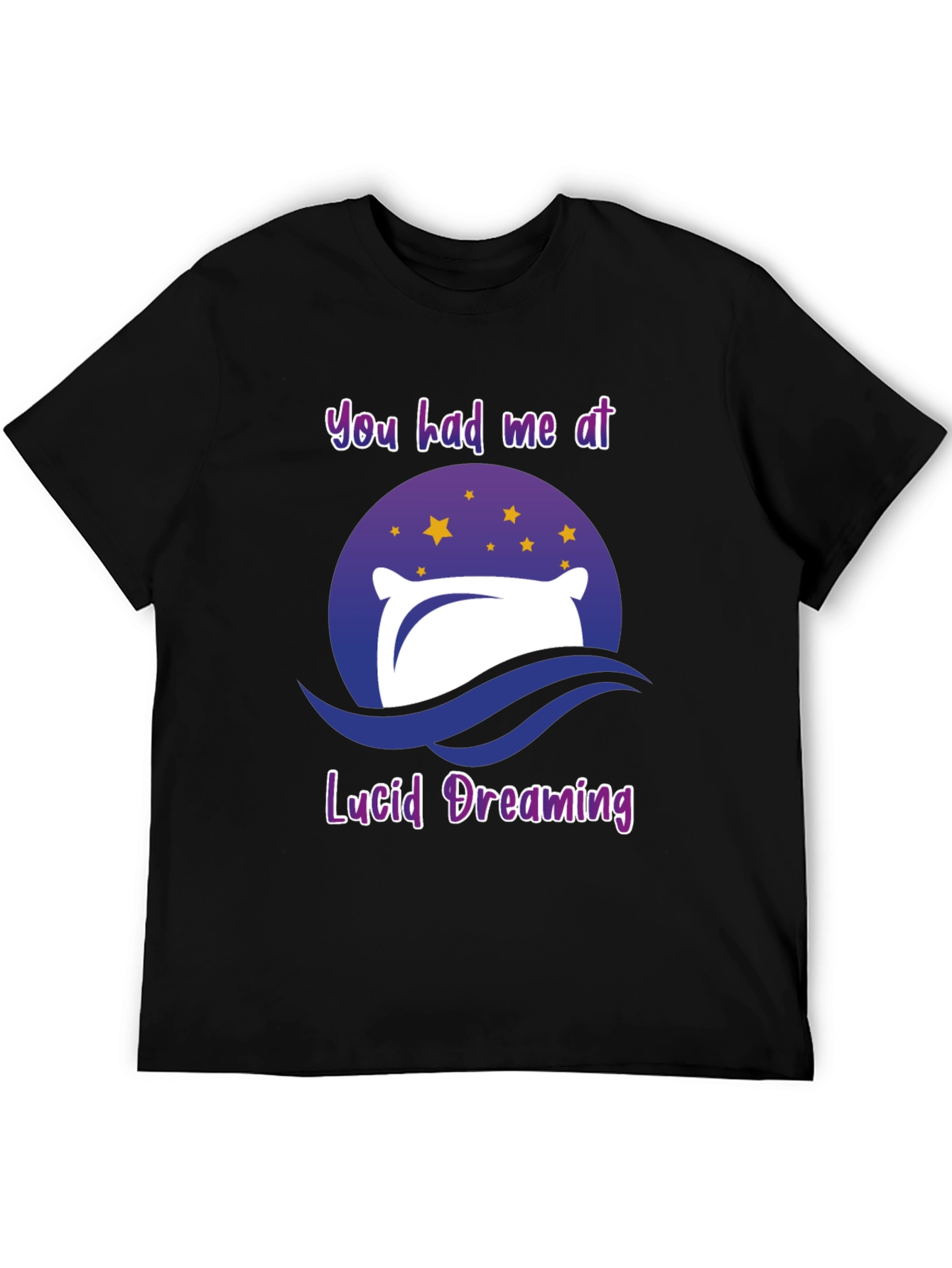 Camiseta Negra Sueño Lúcido con Diseño Original