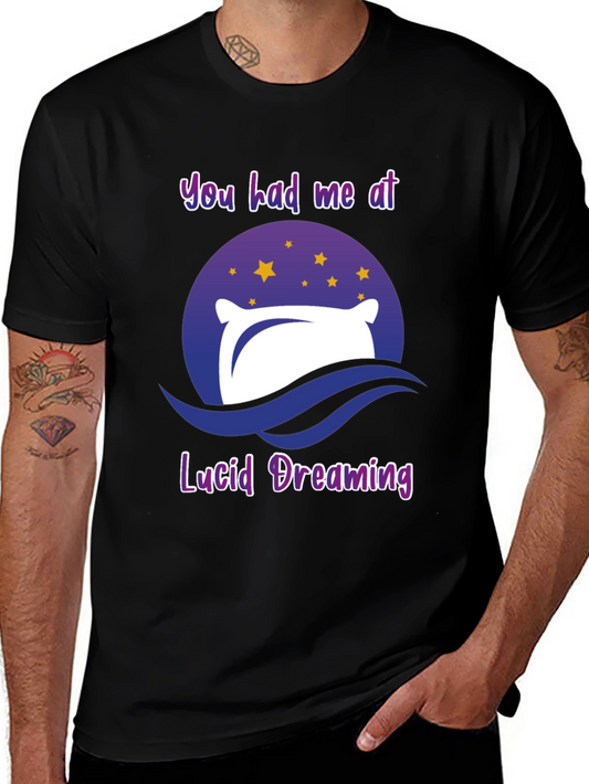 Camiseta Negra Sueño Lúcido con Diseño Original