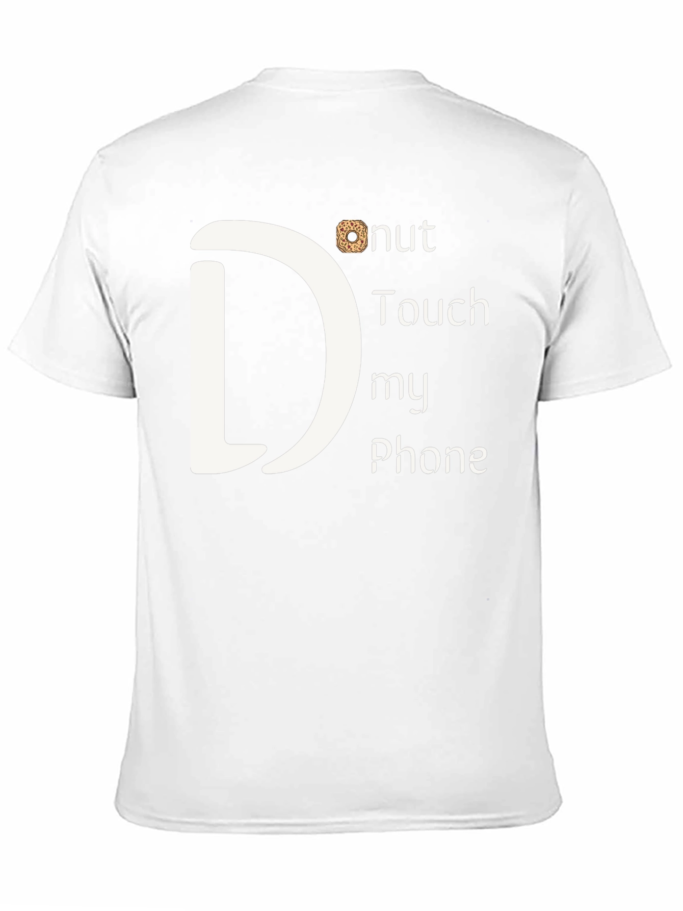 Camiseta Negra: Donut Touch My Phone
