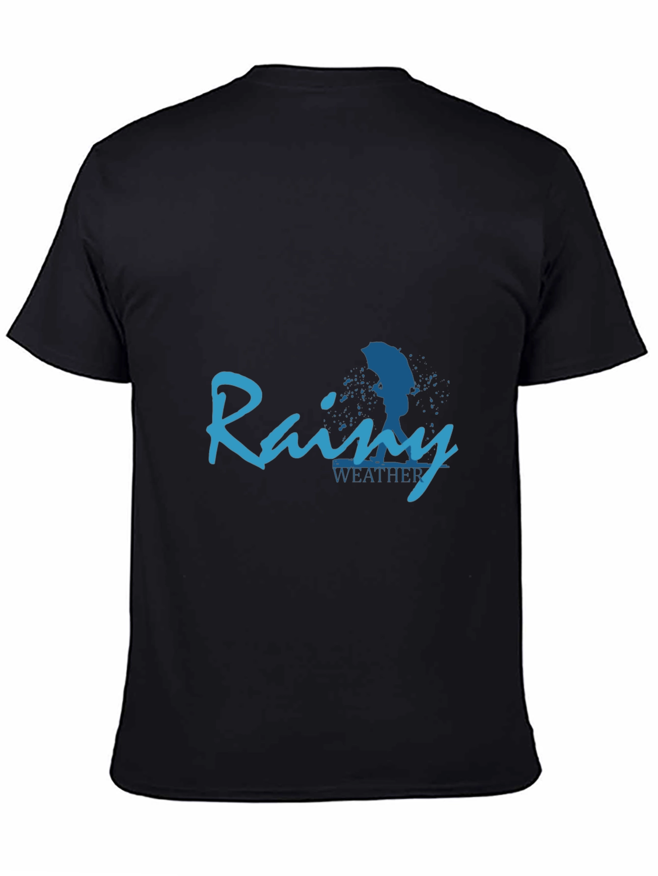 Camiseta Negra Rainy Weather para Hombre