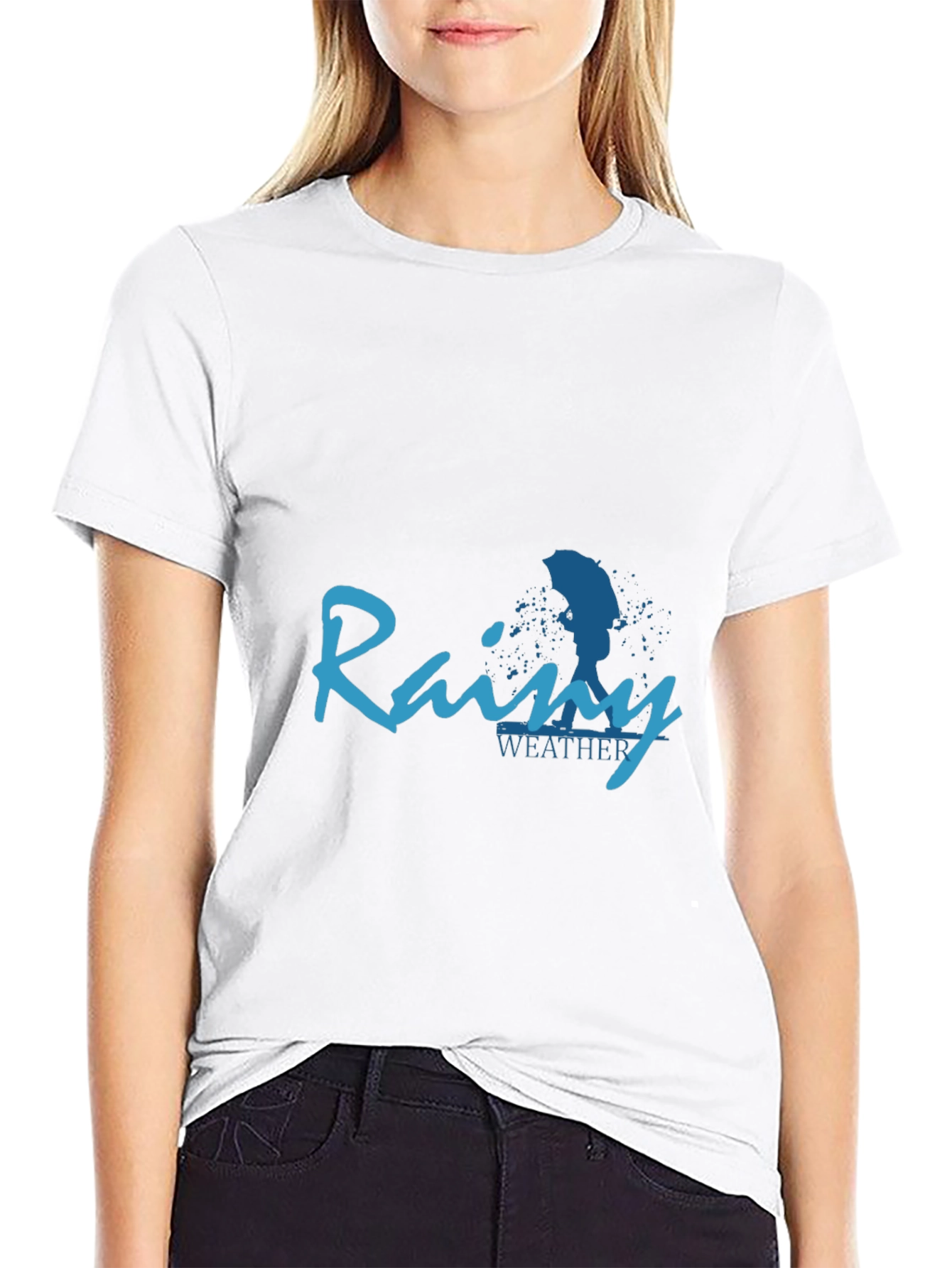 Camiseta Negra Rainy Weather para Hombre
