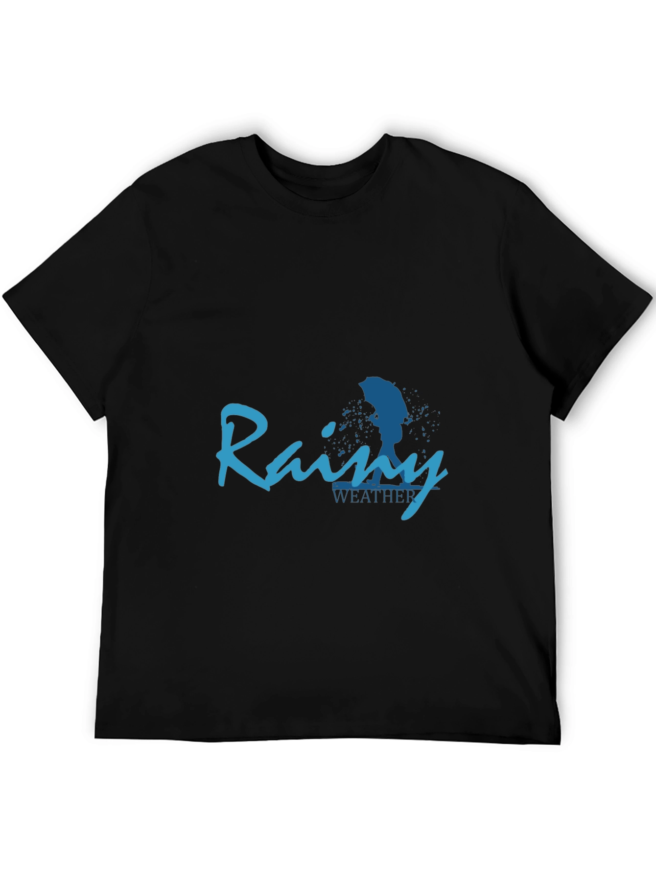 Camiseta Negra Rainy Weather para Hombre