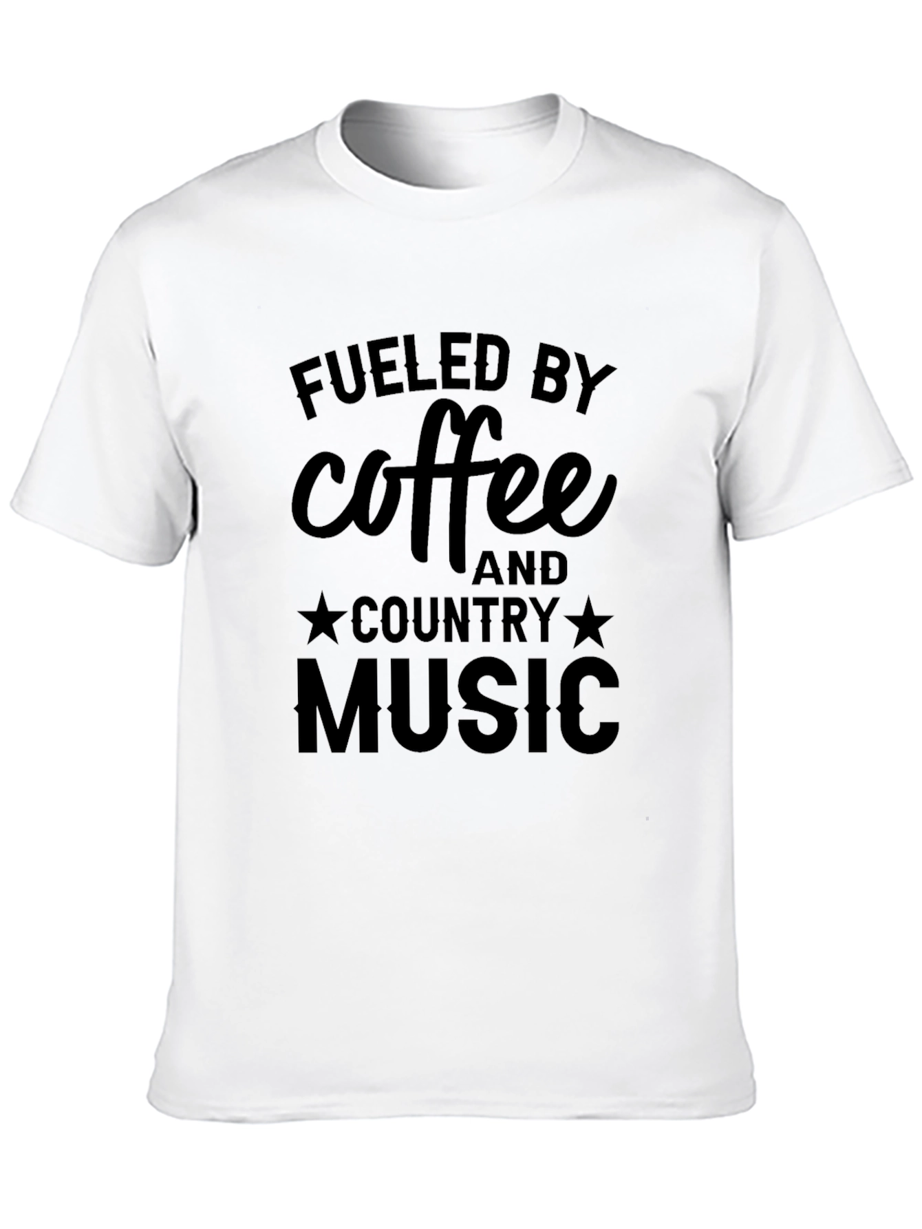 Camiseta Negra: Café y Música Country