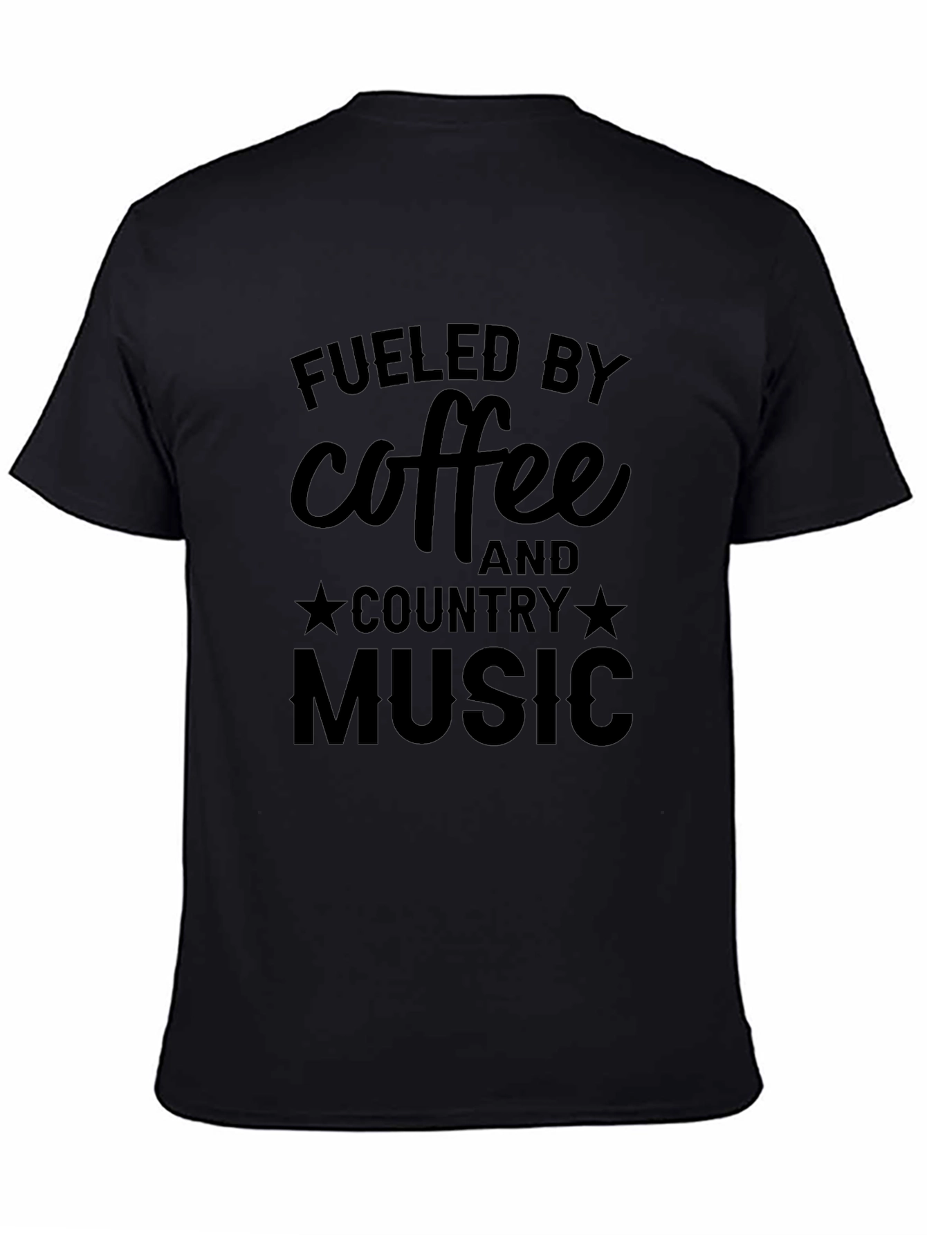 Camiseta Negra: Café y Música Country