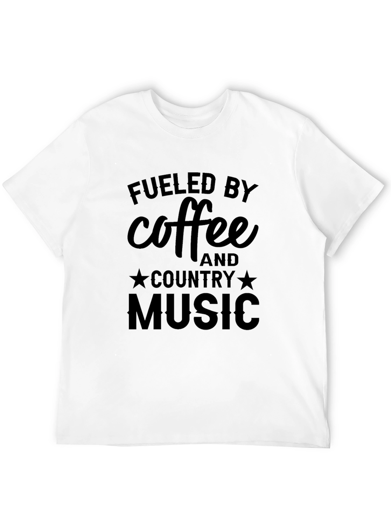 Camiseta Negra: Café y Música Country