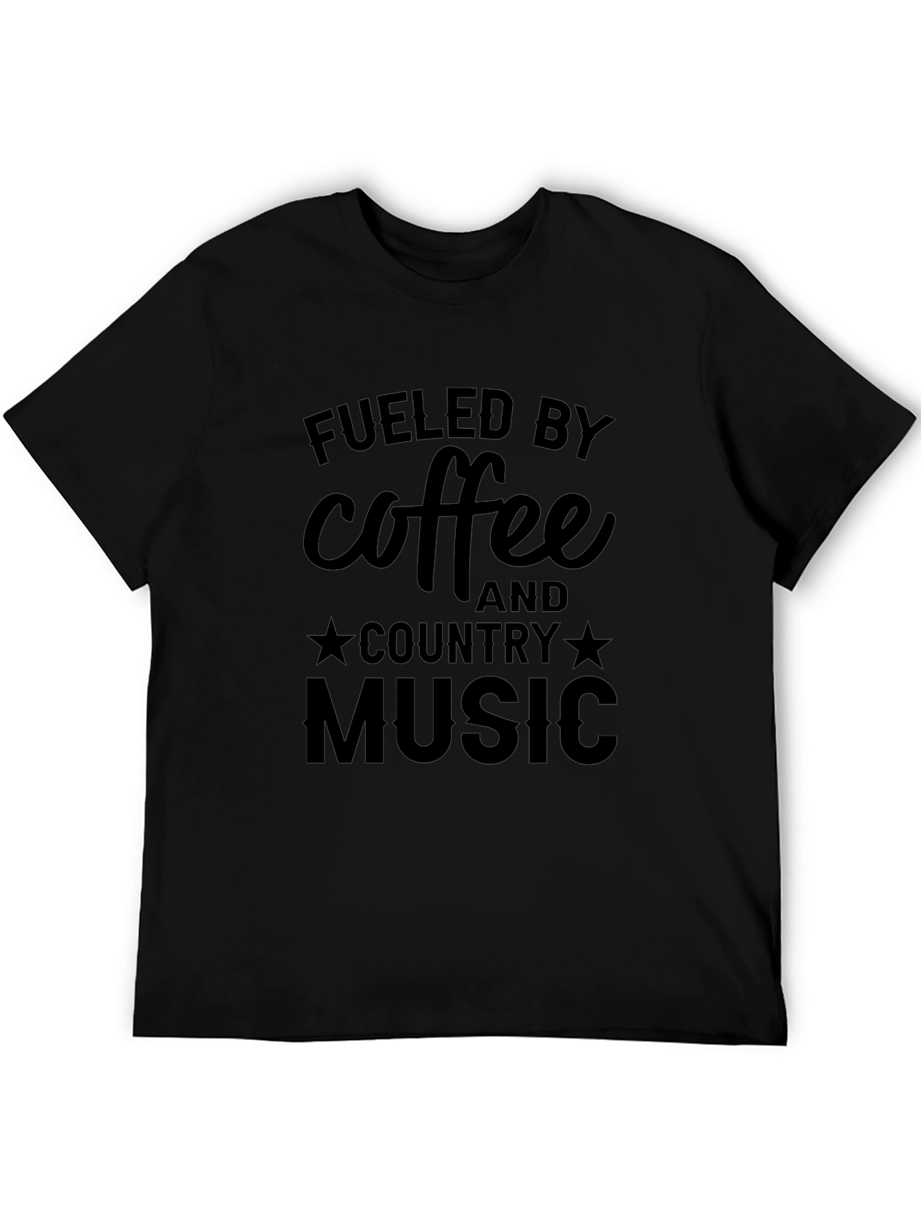 Camiseta Negra: Café y Música Country