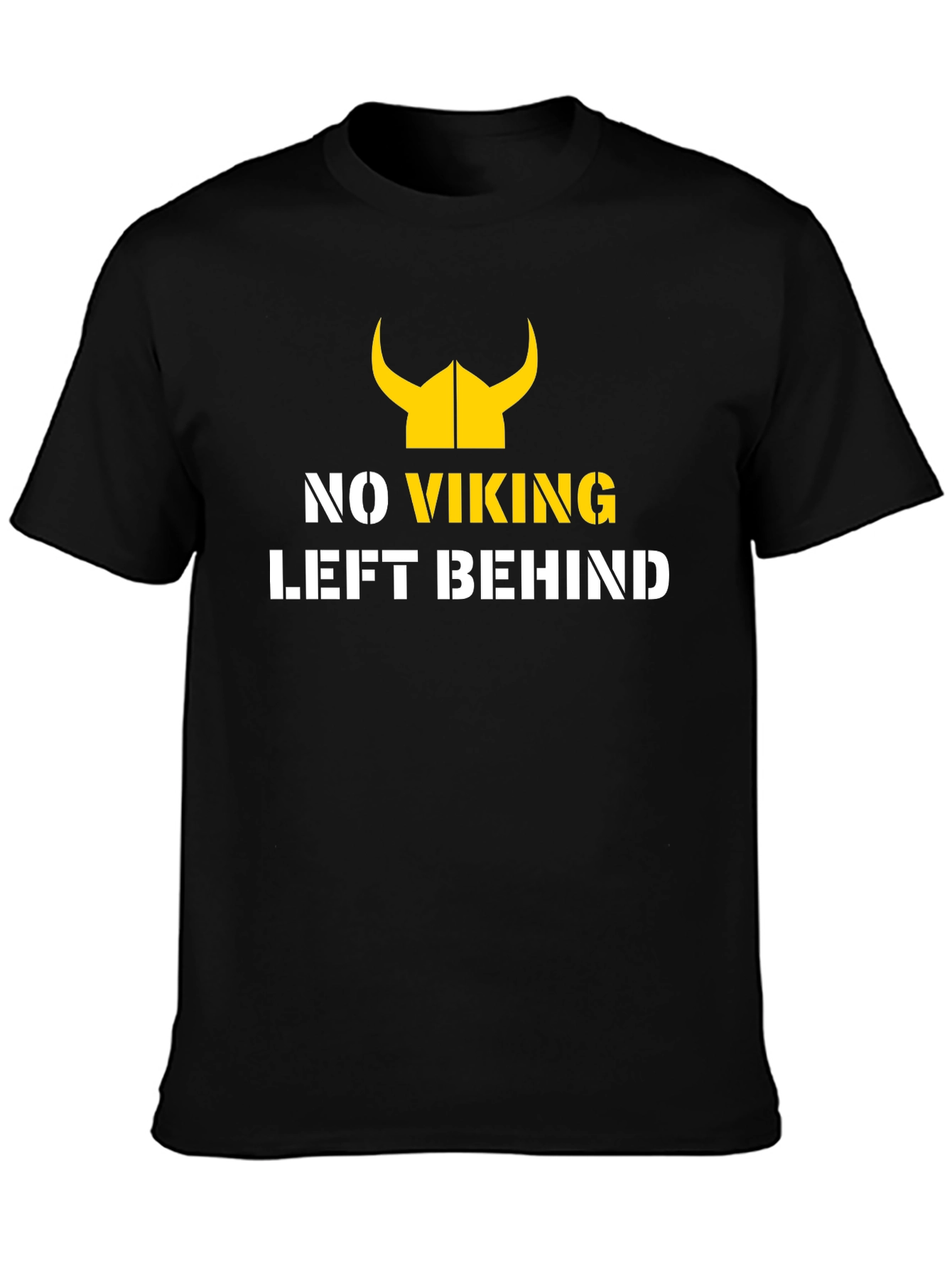 Camiseta Negra No Viking Left Behind
