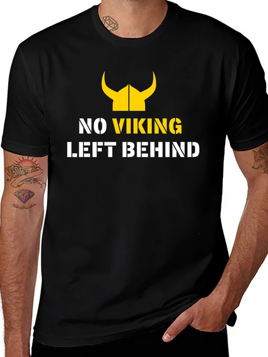 Camiseta Negra No Viking Left Behind