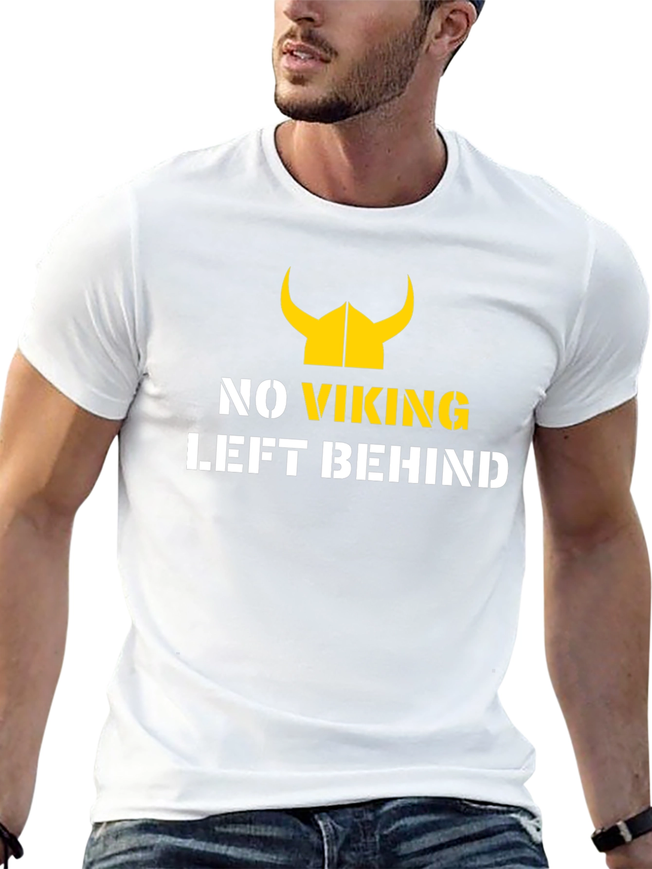 Camiseta Negra No Viking Left Behind