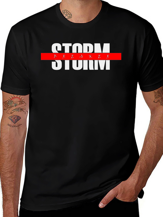 Camiseta Negra Storm Breaker con Diseño Moderno