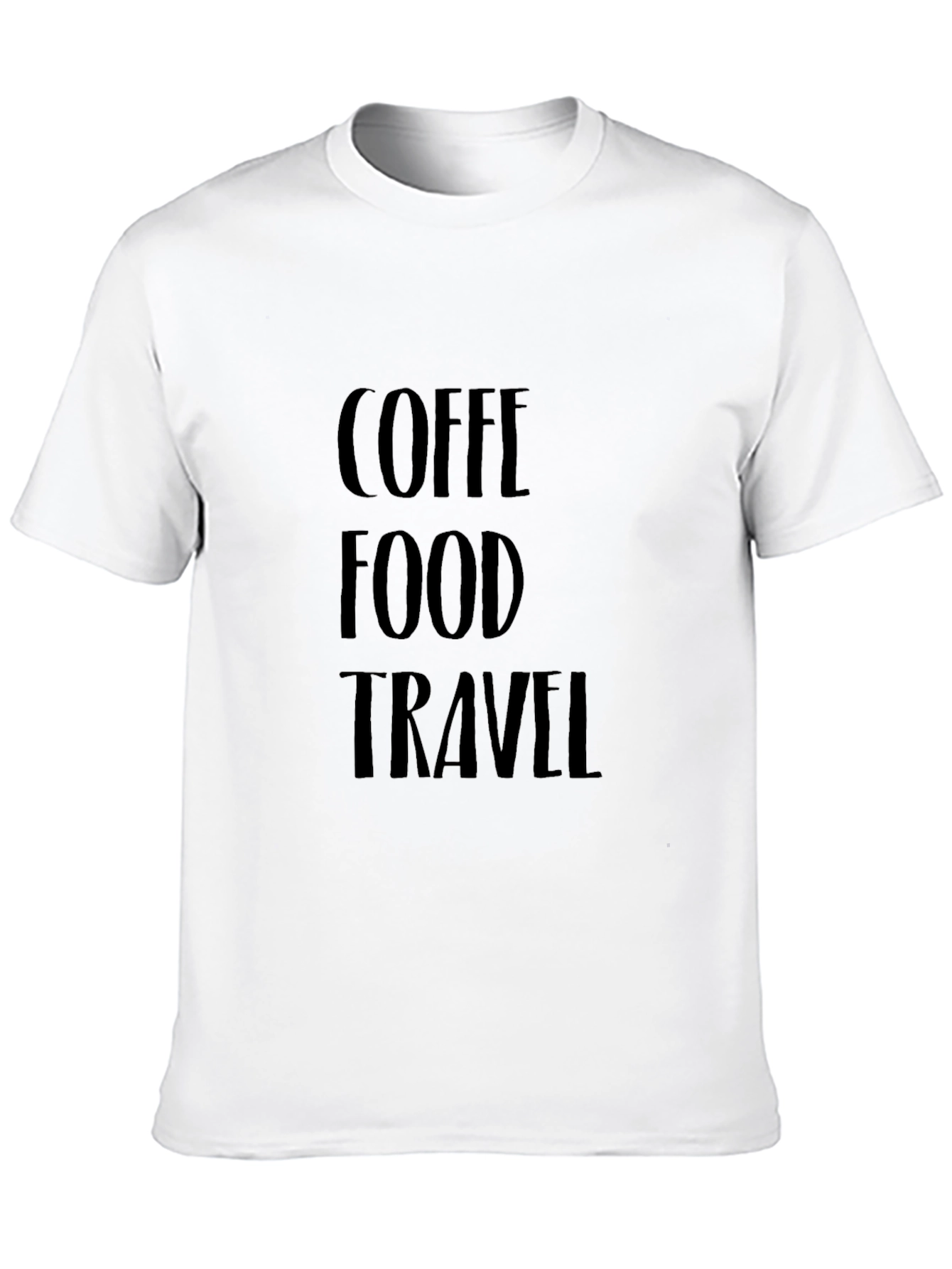 Camiseta Negra Coffee Food Travel