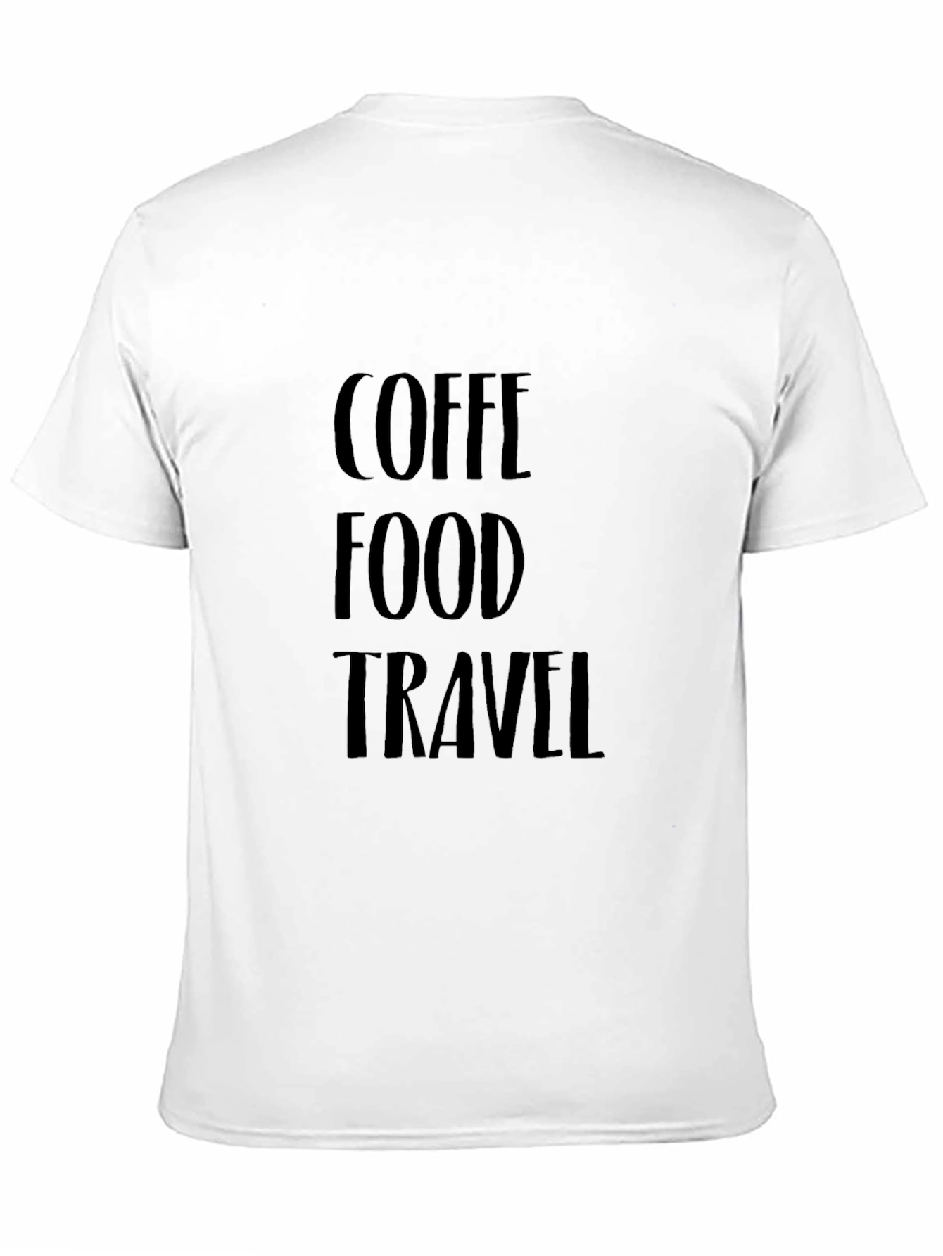 Camiseta Negra Coffee Food Travel