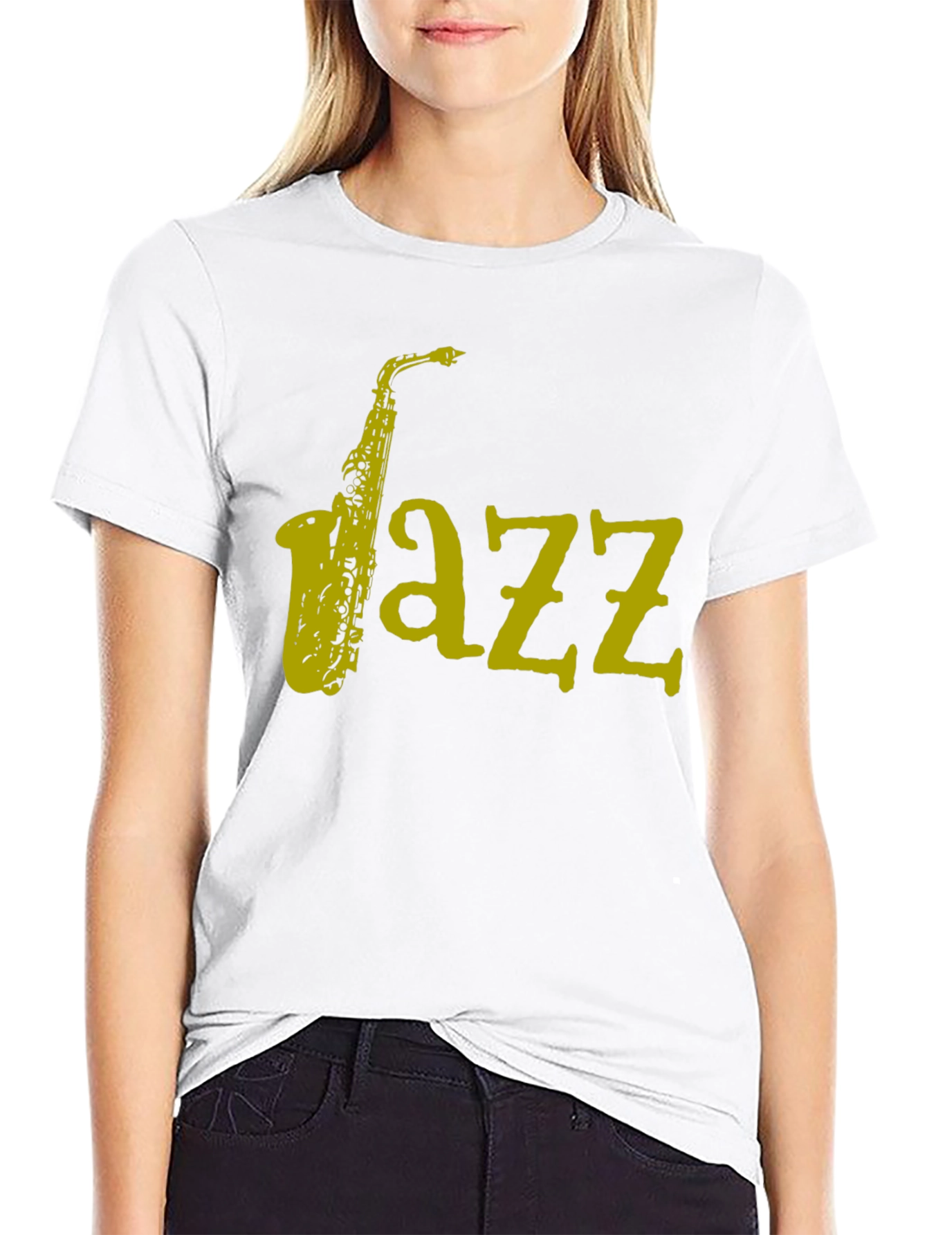 Camiseta Jazz Saxofón para Hombre - Diseño Único