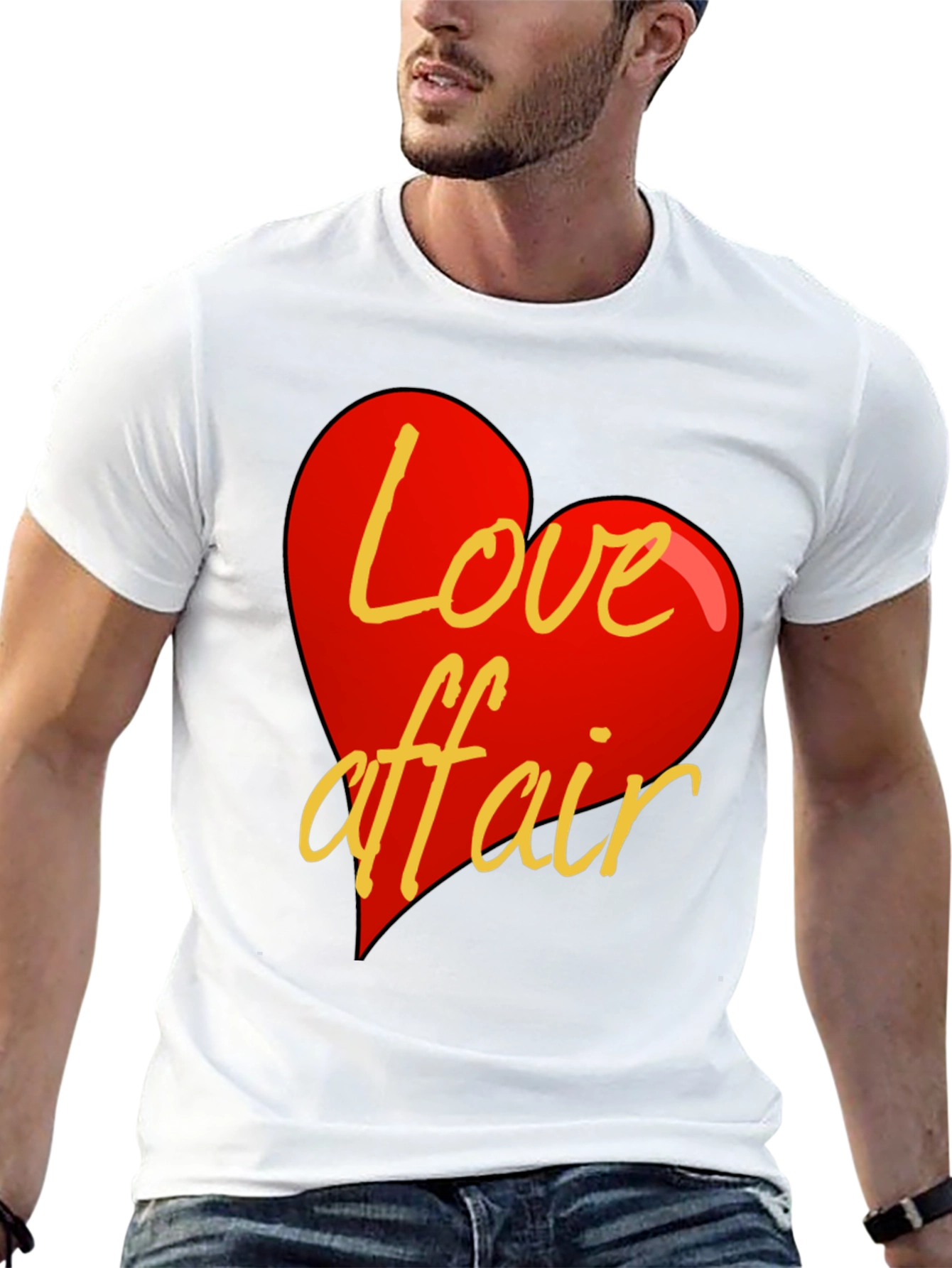Camiseta Negra Corazón Love Affair Casual