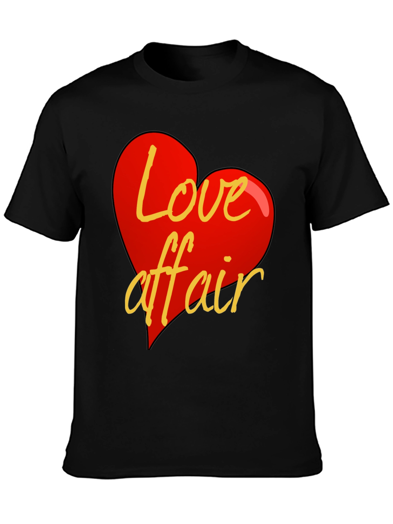 Camiseta Negra Corazón Love Affair Casual