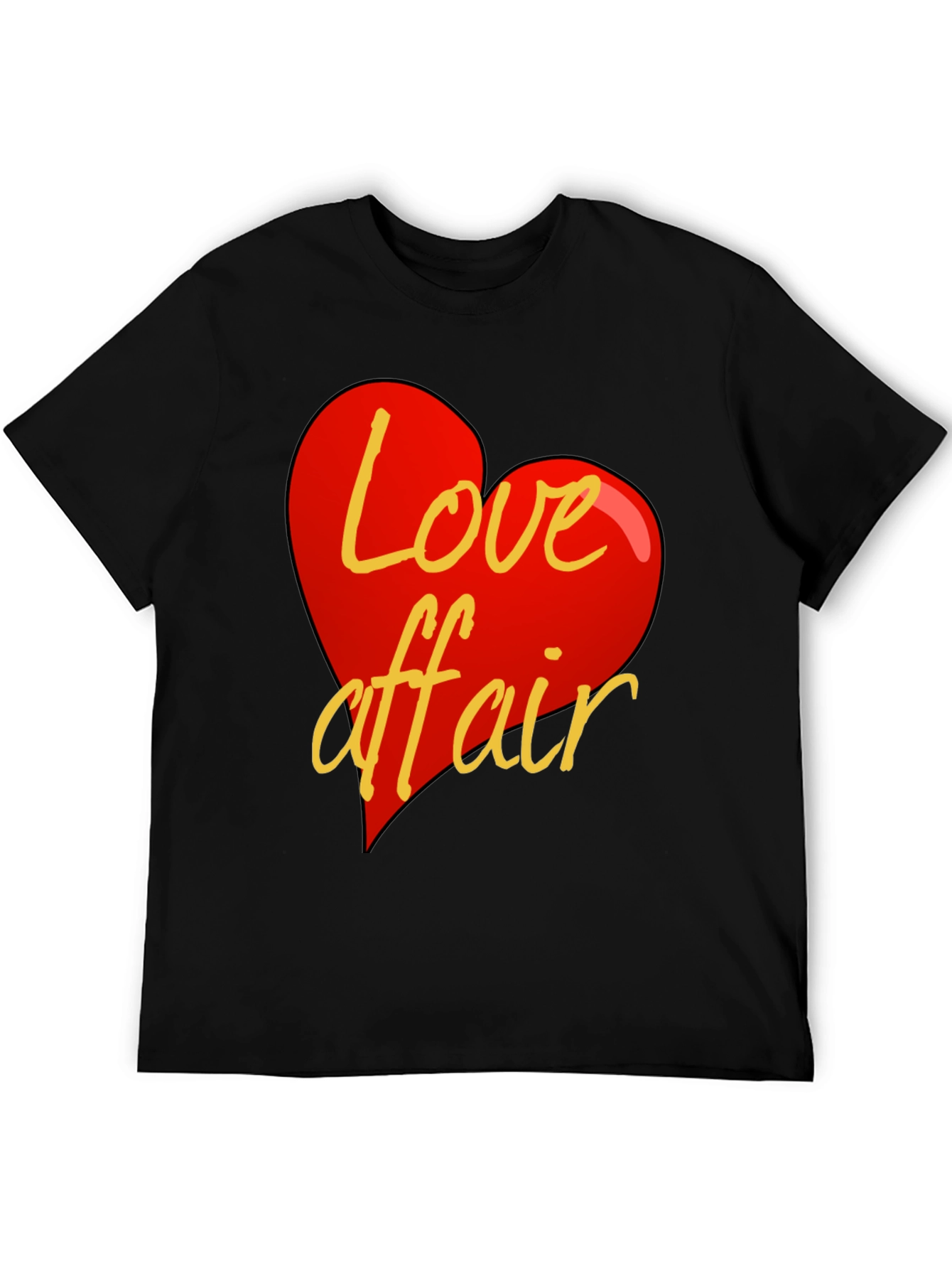 Camiseta Negra Corazón Love Affair Casual