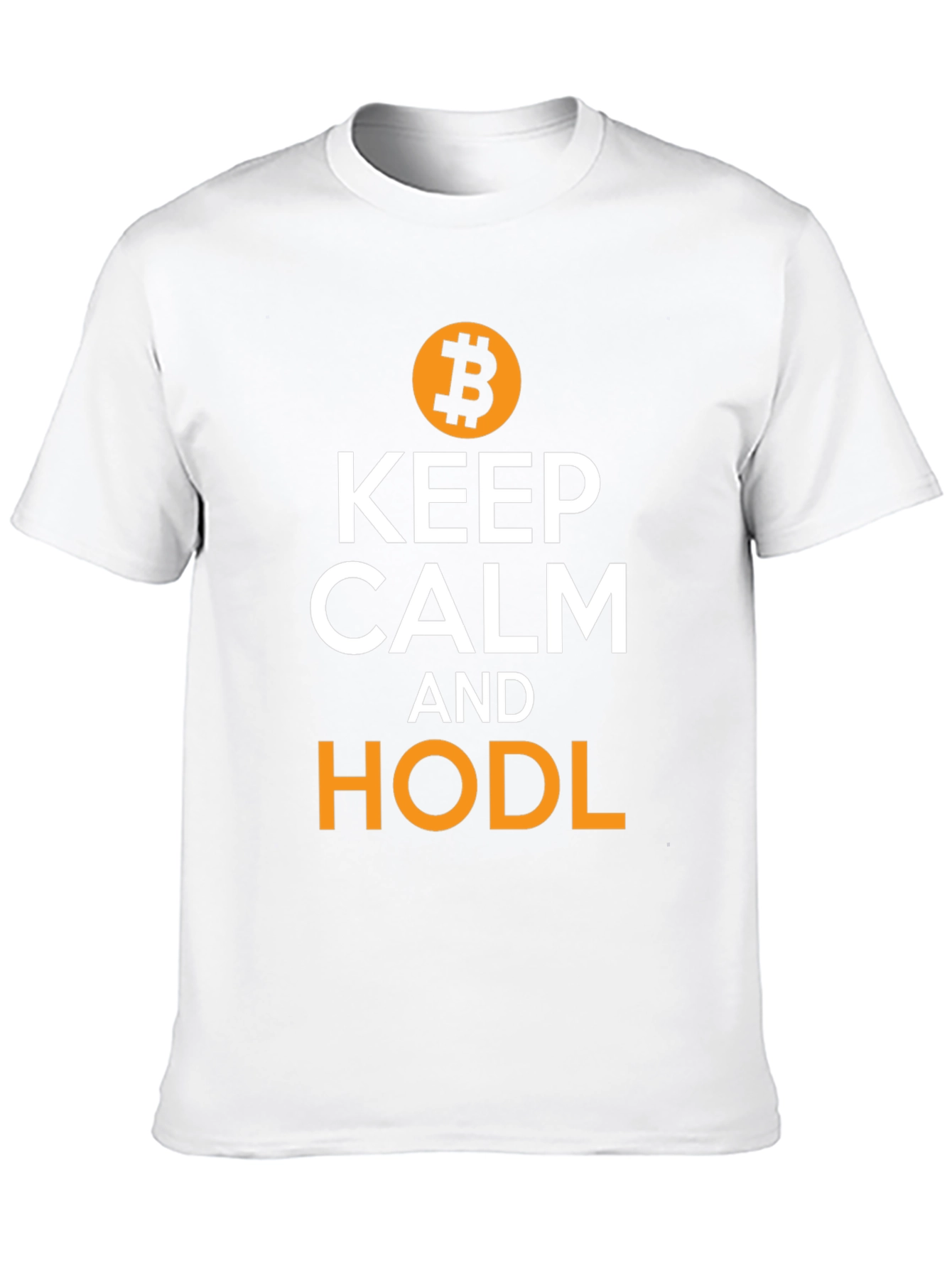 Camiseta Hombre Bitcoin: Keep Calm and HODL