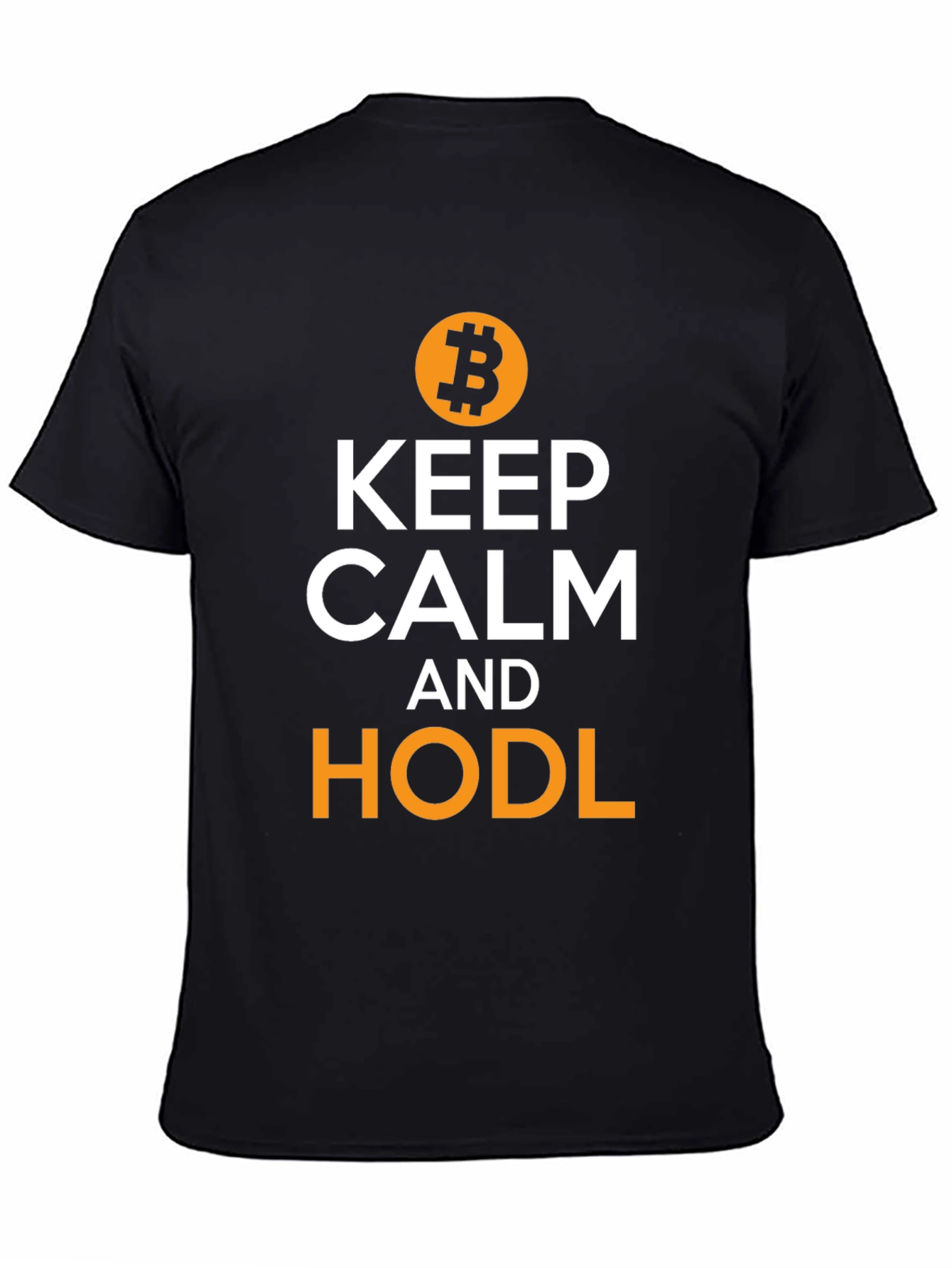 Camiseta Hombre Bitcoin: Keep Calm and HODL