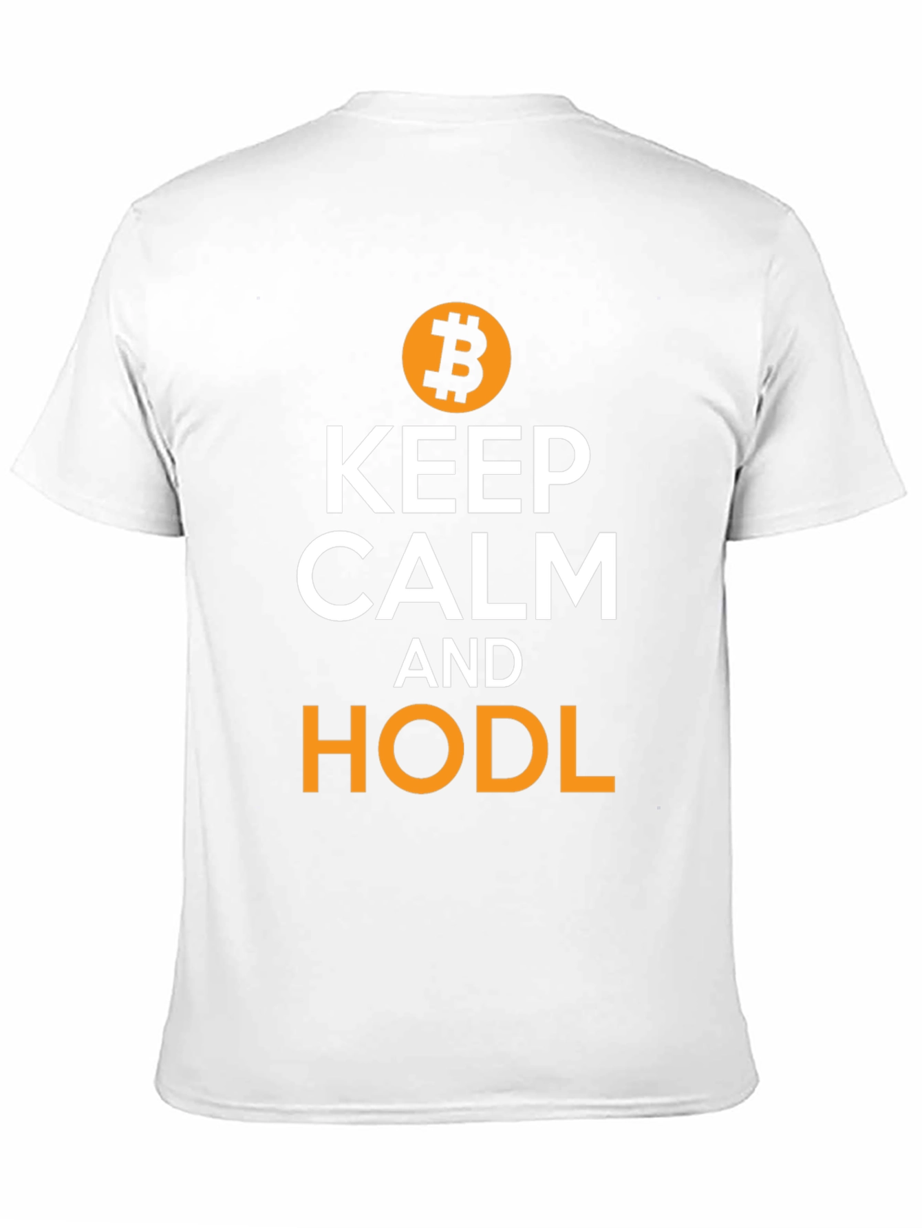 Camiseta Hombre Bitcoin: Keep Calm and HODL