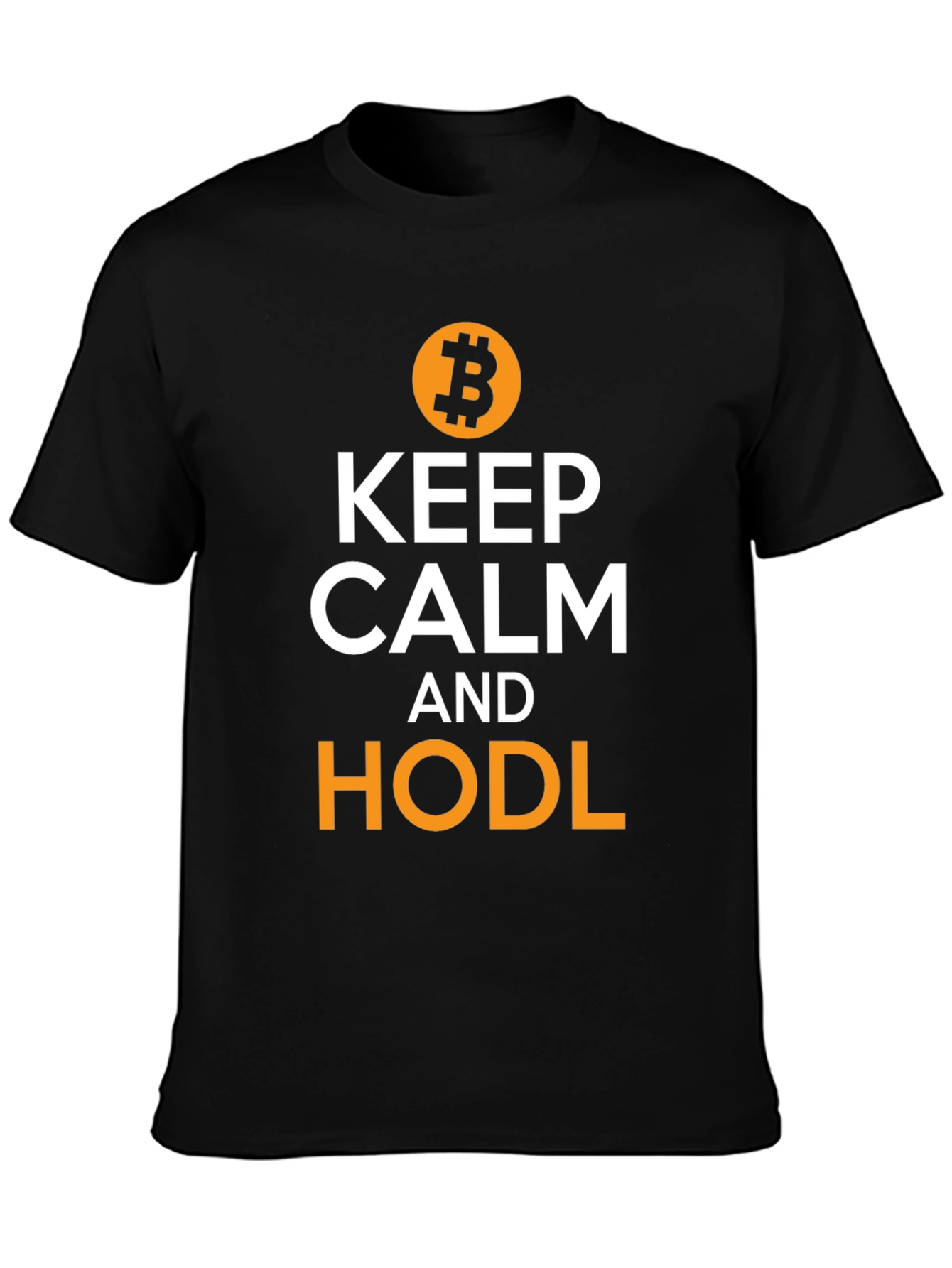 Camiseta Hombre Bitcoin: Keep Calm and HODL
