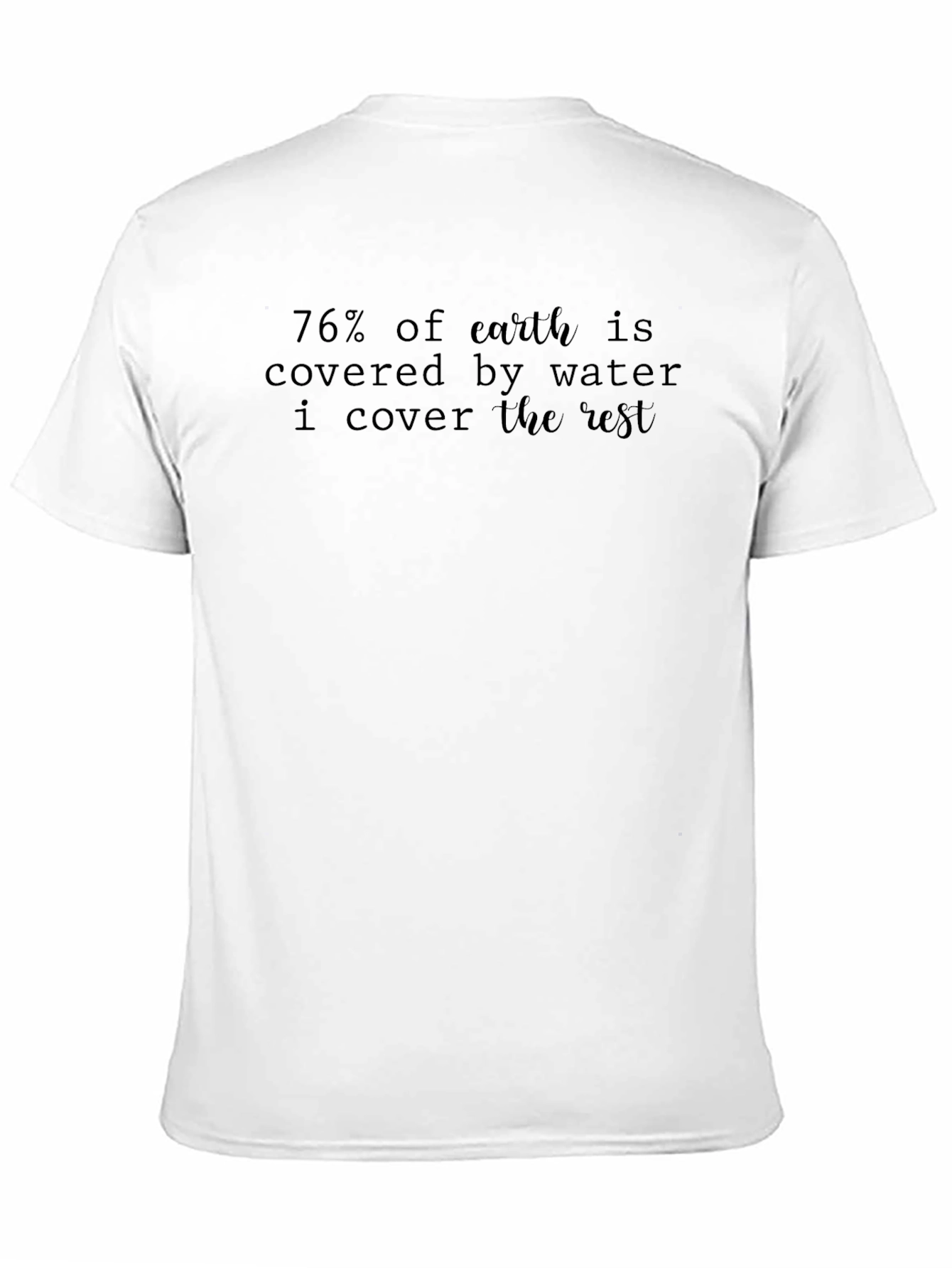 Camiseta Hombre: 76% Tierra Cubierta Yo Cubro el Resto